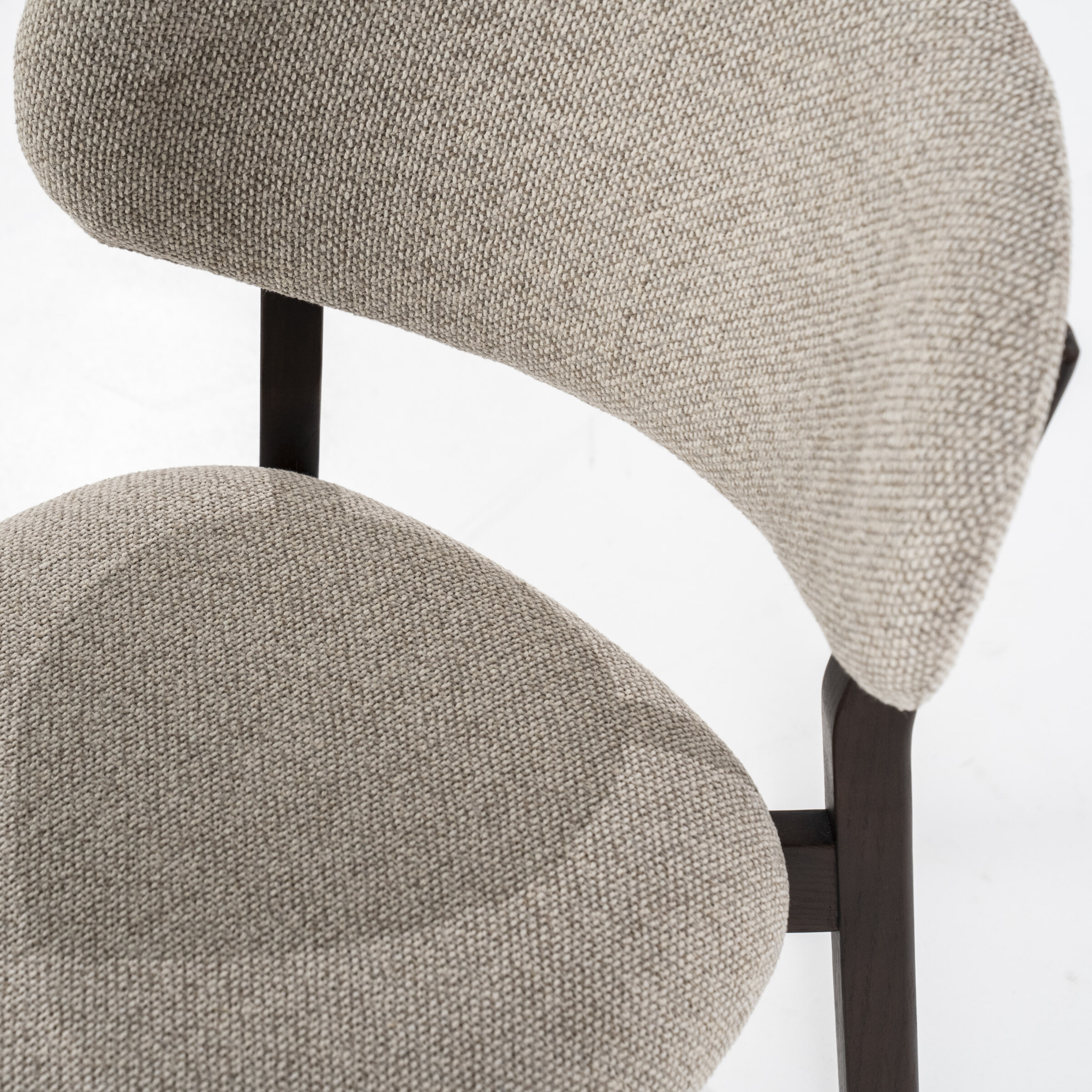 Eleonora Eetkamerstoel 'Mikky' kleur Taupe/Bruin