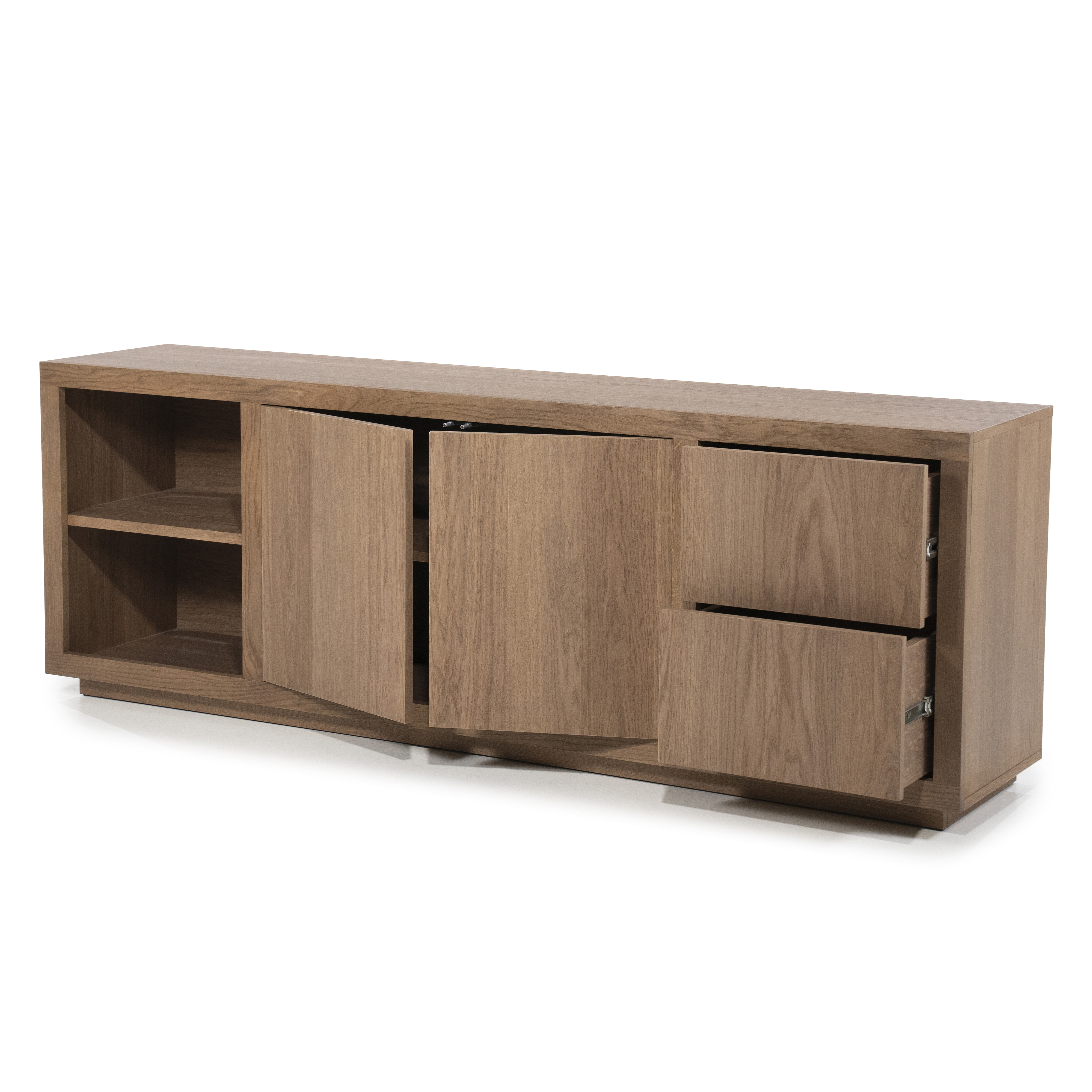 Eleonora Dressoir 'Helsinki' Eiken, 200cm, kleur Lichtbruin