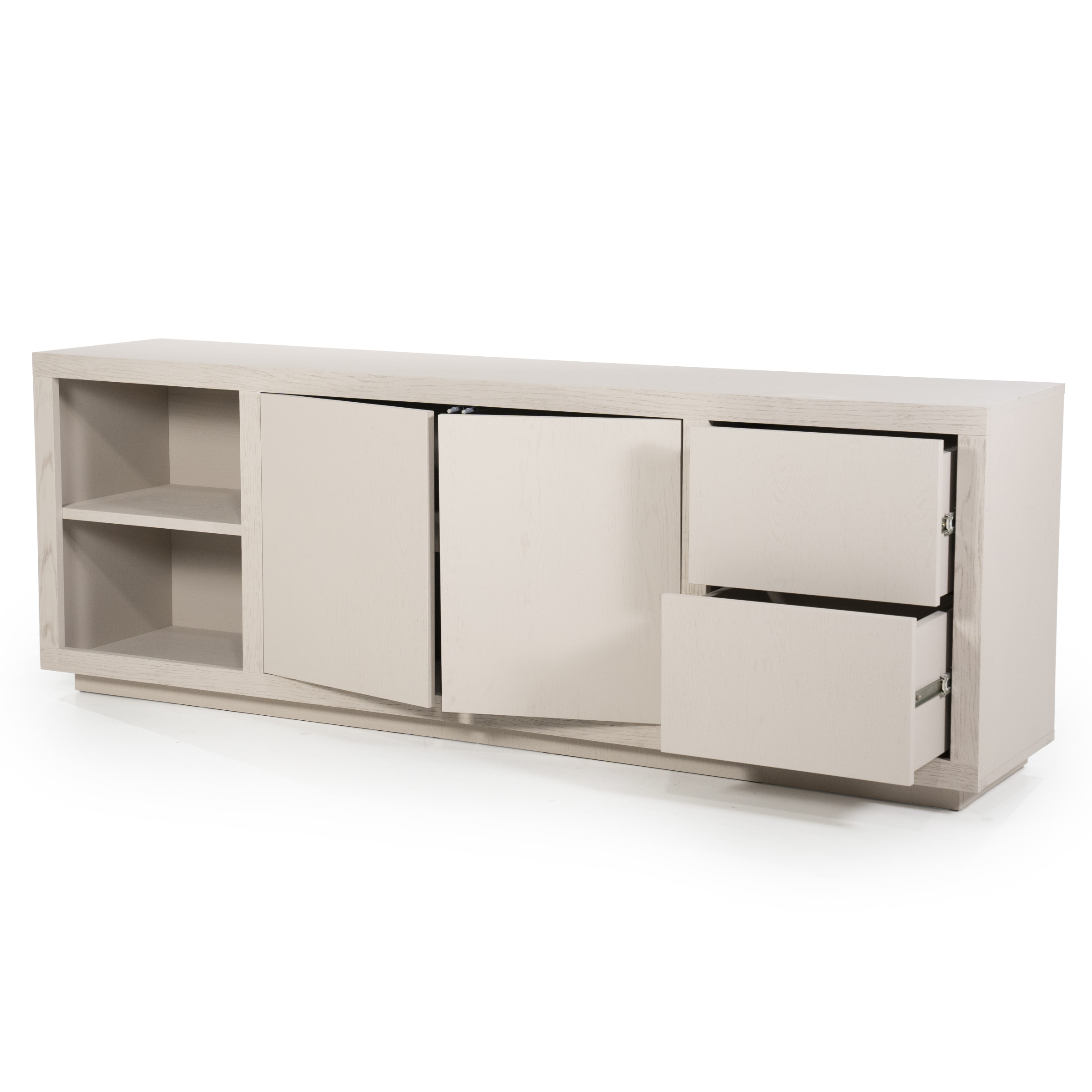 Eleonora Dressoir 'Helsinki' Eiken, 200cm, kleur Taupe