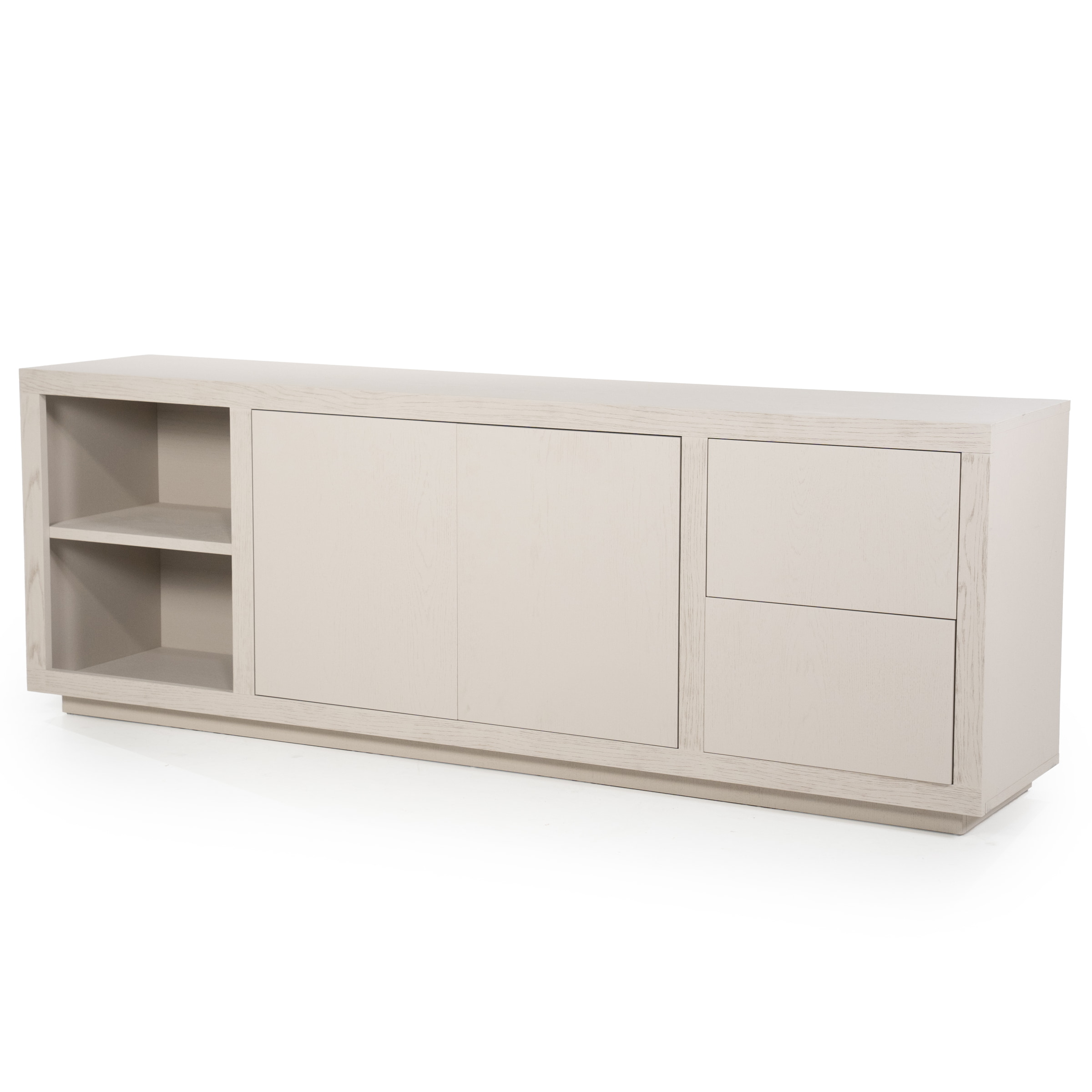 Eleonora Dressoir 'Helsinki' Eiken, 200cm, kleur Taupe