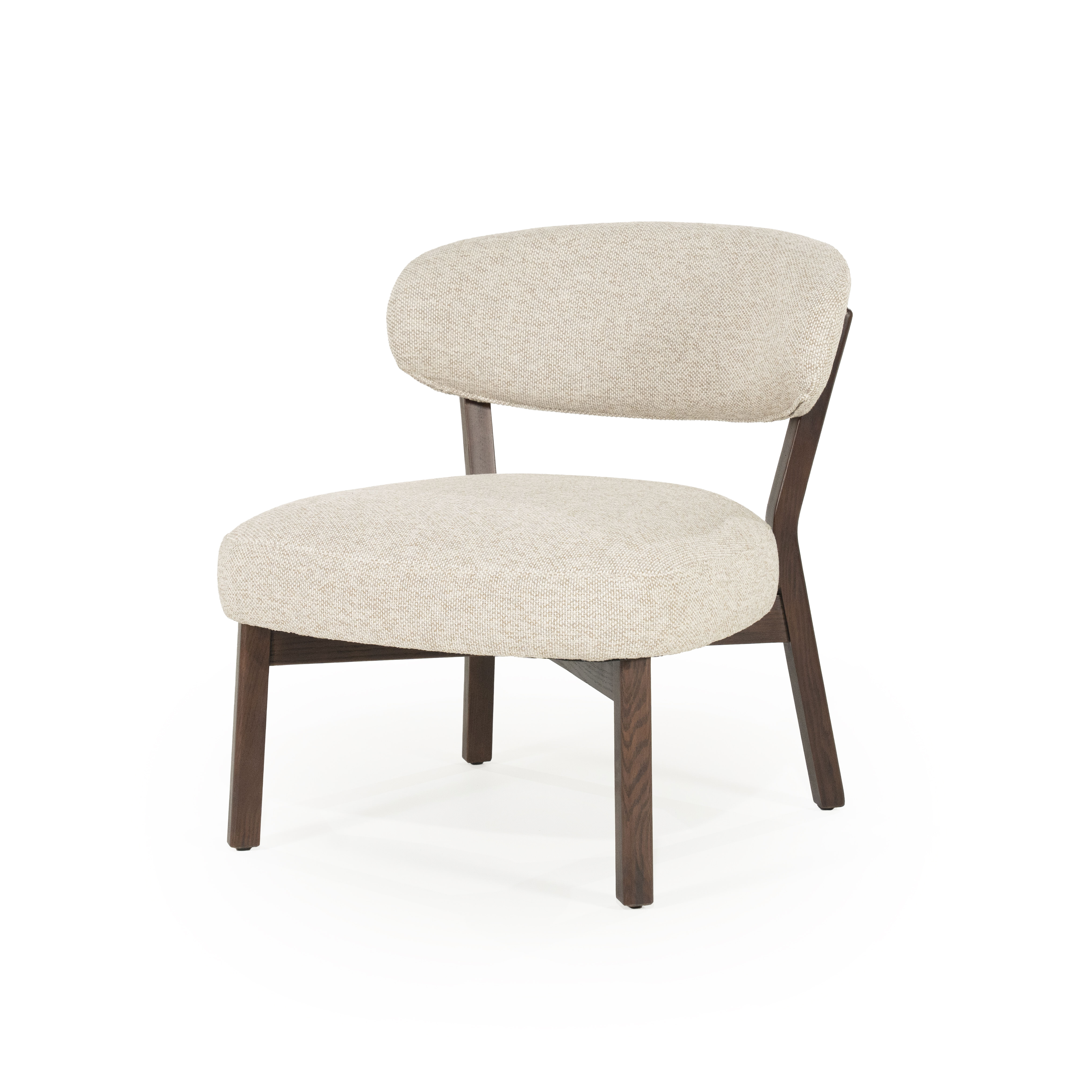Eleonora Fauteuil 'Mikky' kleur Taupe/Bruin
