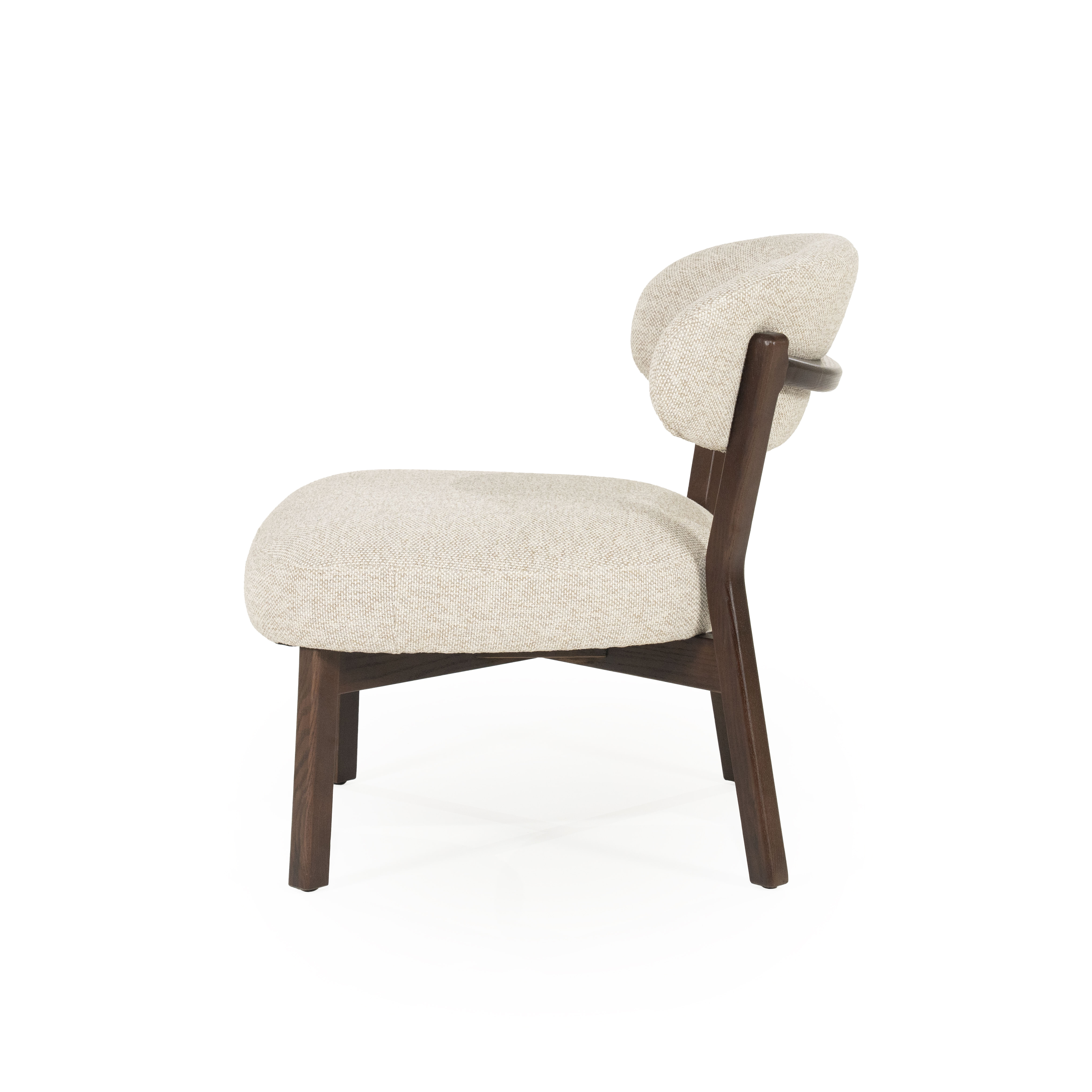 Eleonora Fauteuil 'Mikky' kleur Taupe/Bruin