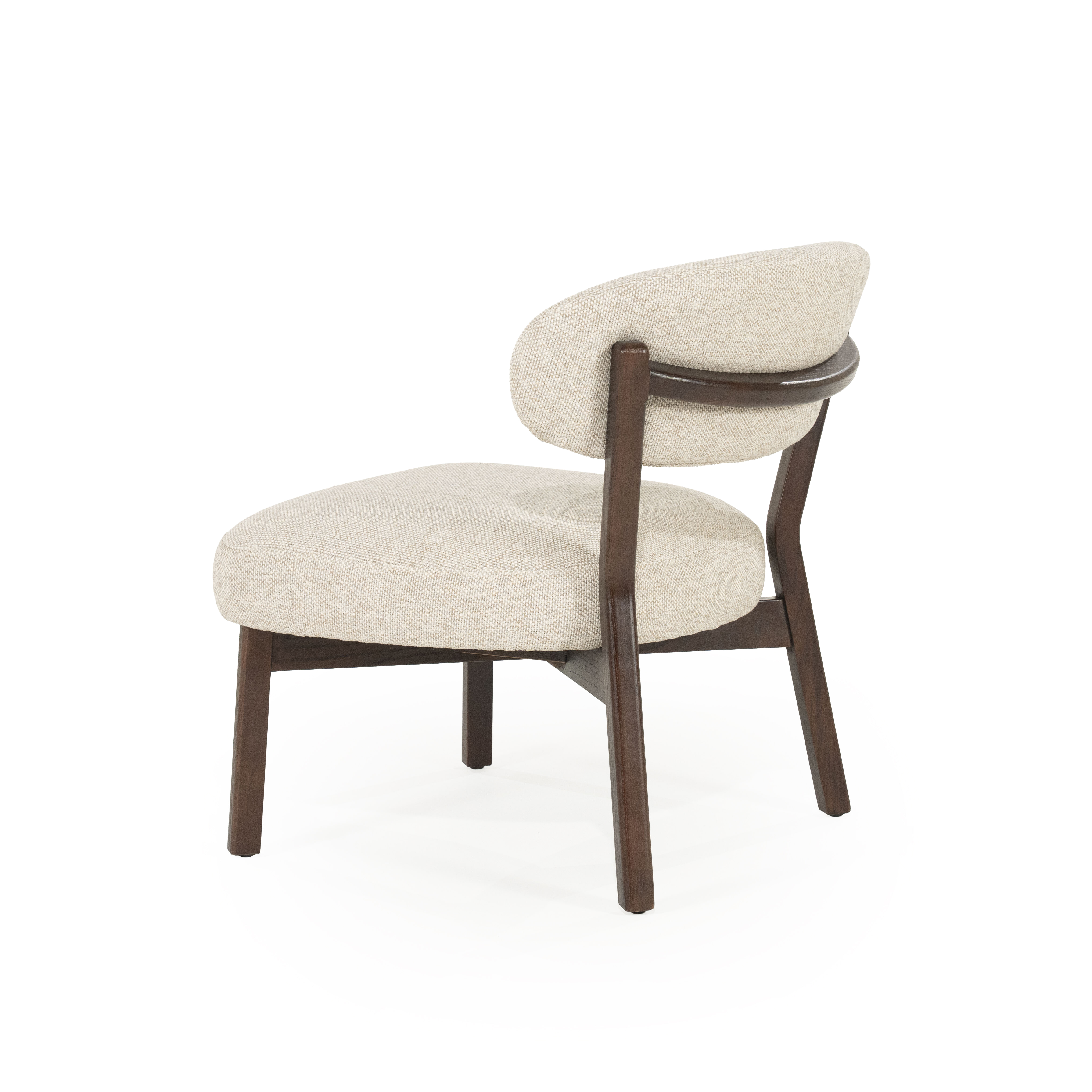 Eleonora Fauteuil 'Mikky' kleur Taupe/Bruin