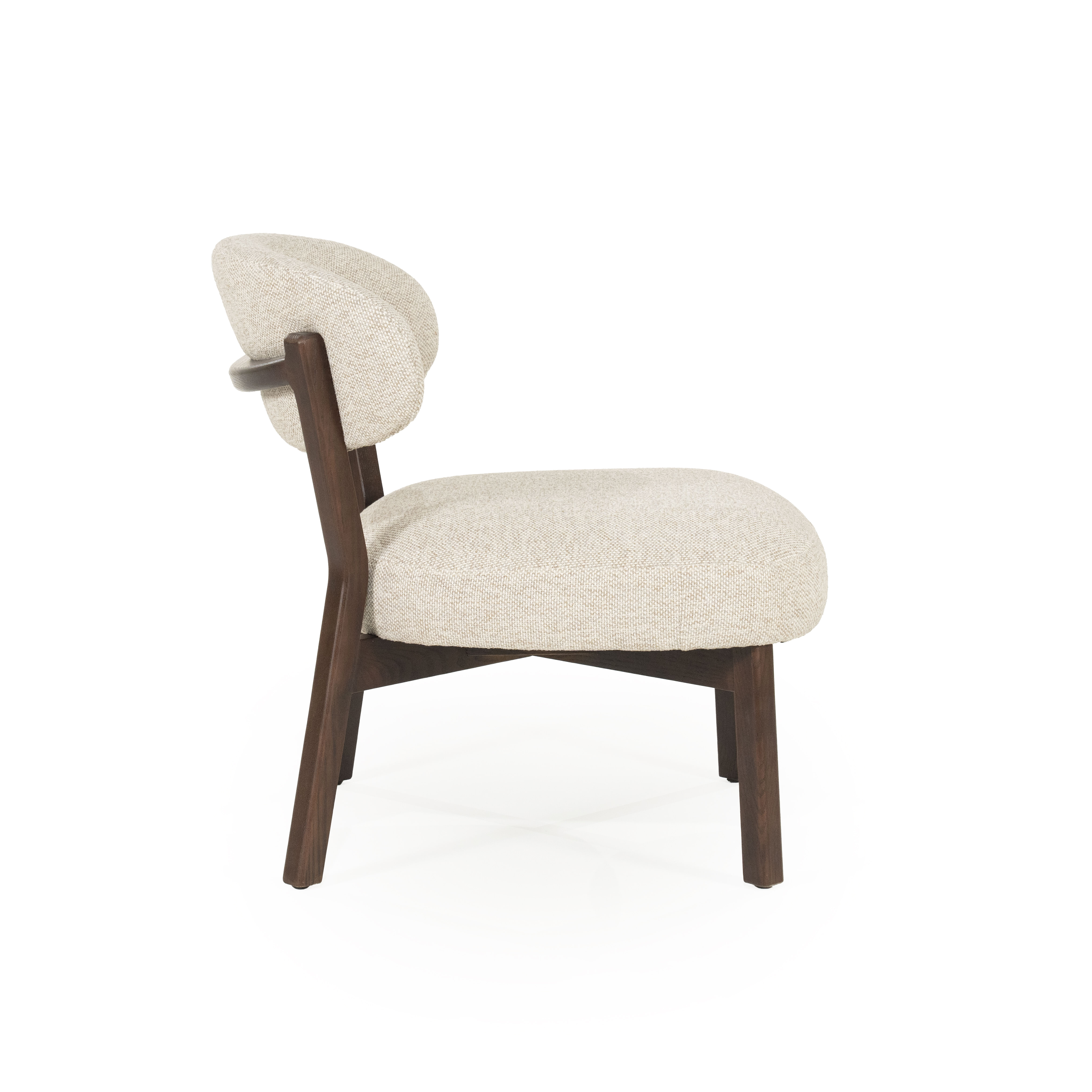 Eleonora Fauteuil 'Mikky' kleur Taupe/Bruin