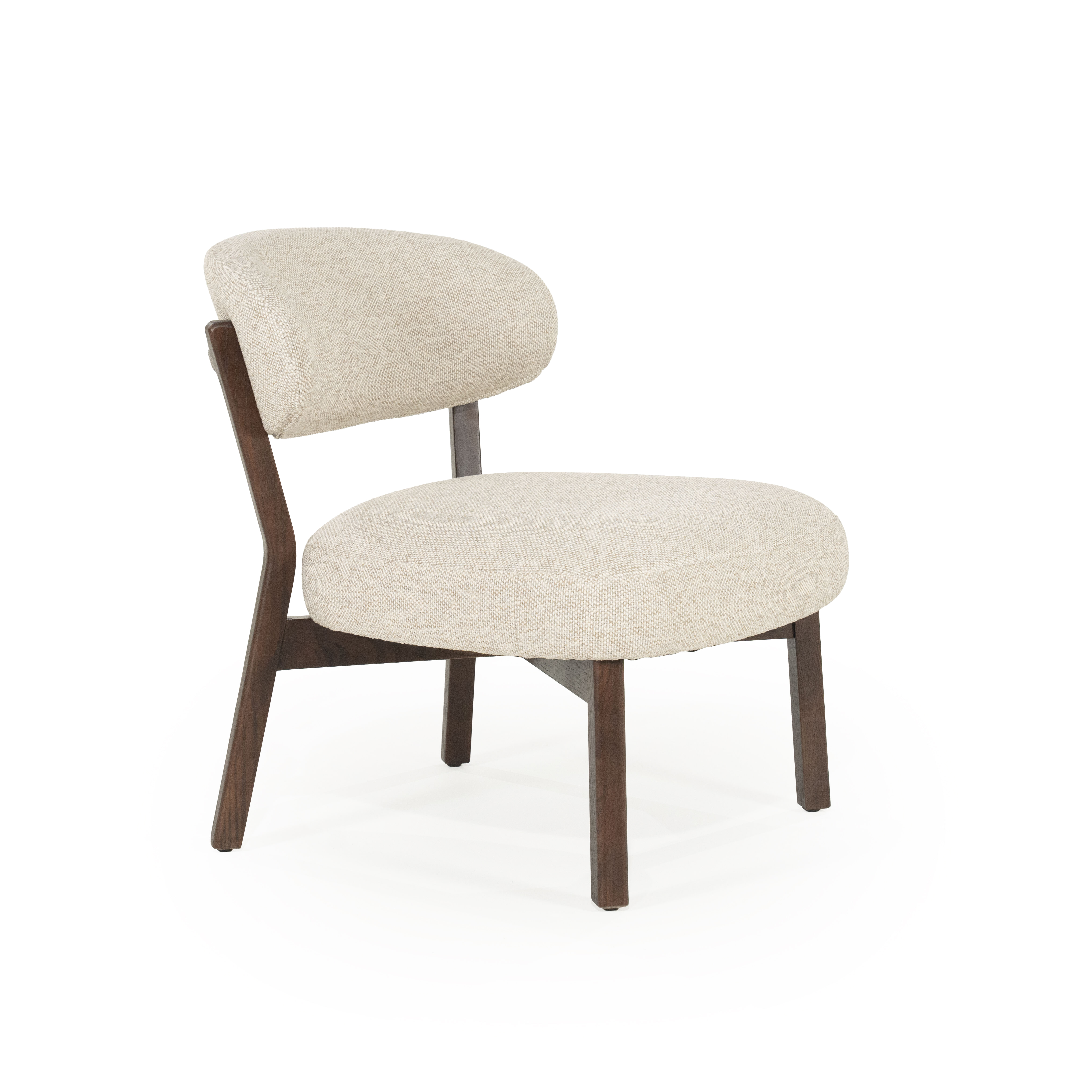Eleonora Fauteuil 'Mikky' kleur Taupe/Bruin