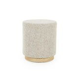 Eleonora Poef/Bijzettafel 'Avah' Bouclé, 41cm, kleur Taupe