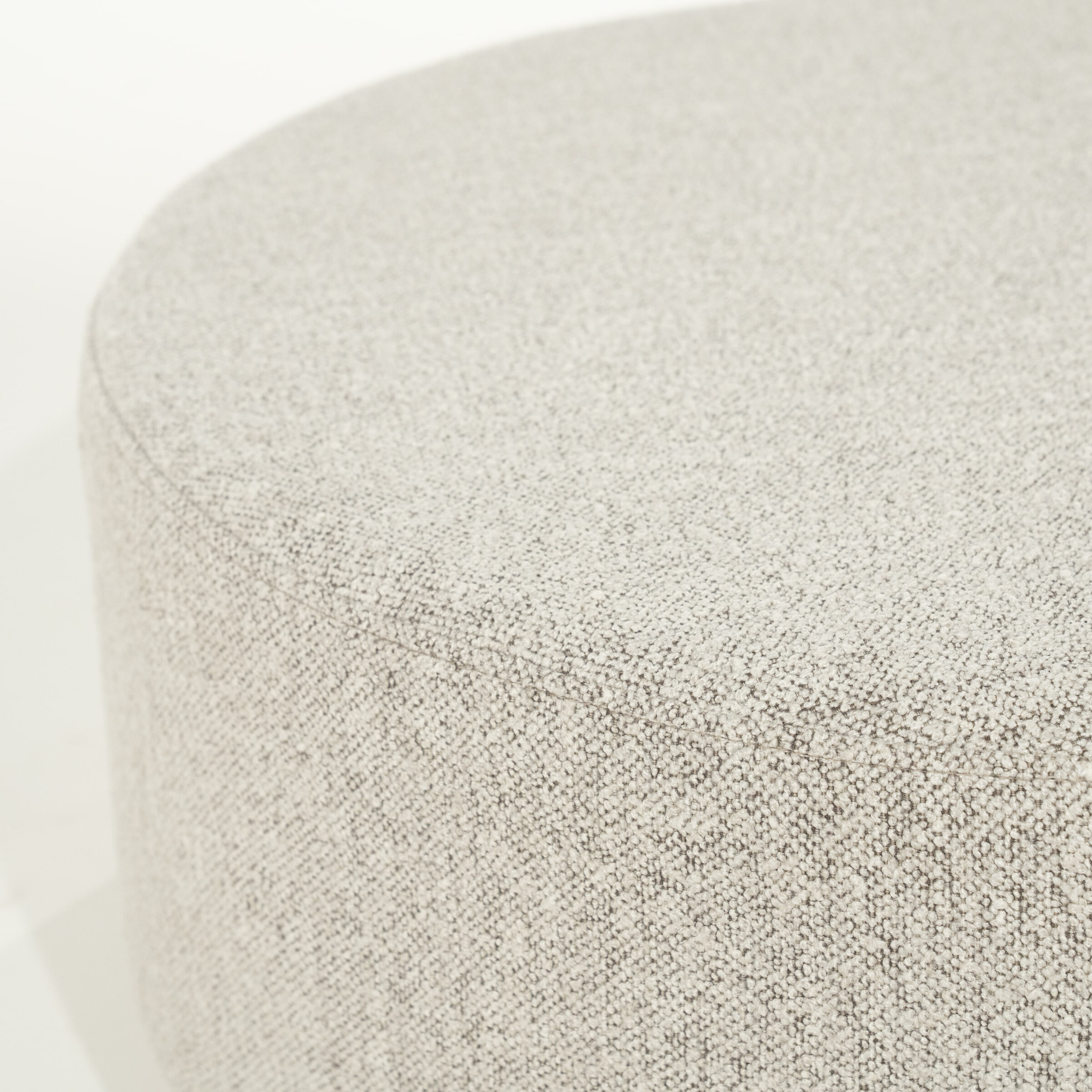 Eleonora Poef/Salontafel 'Avah' Bouclé, 80cm, kleur Taupe