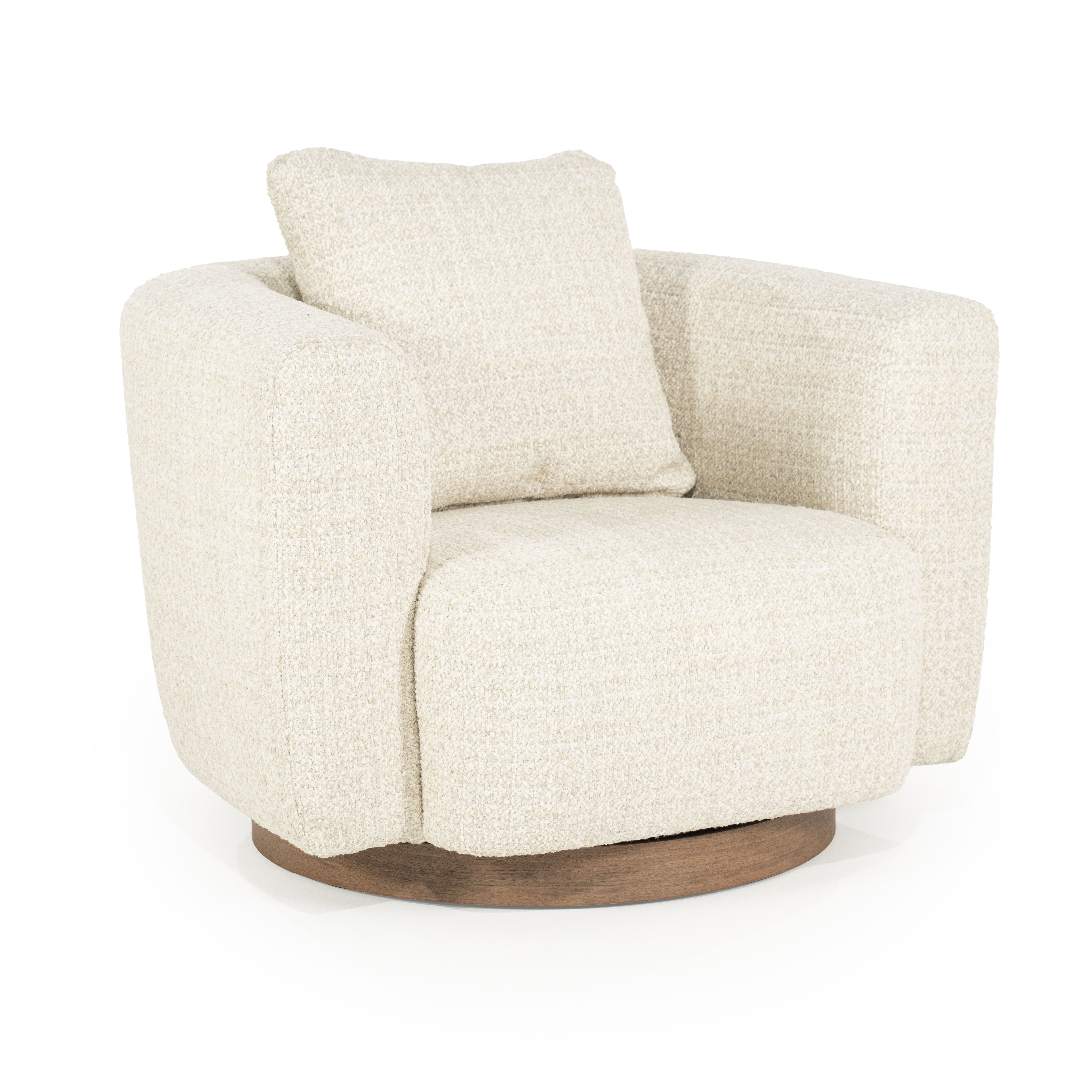 Eleonora Draaifauteuil Jordan Grove Bouclé - Beige