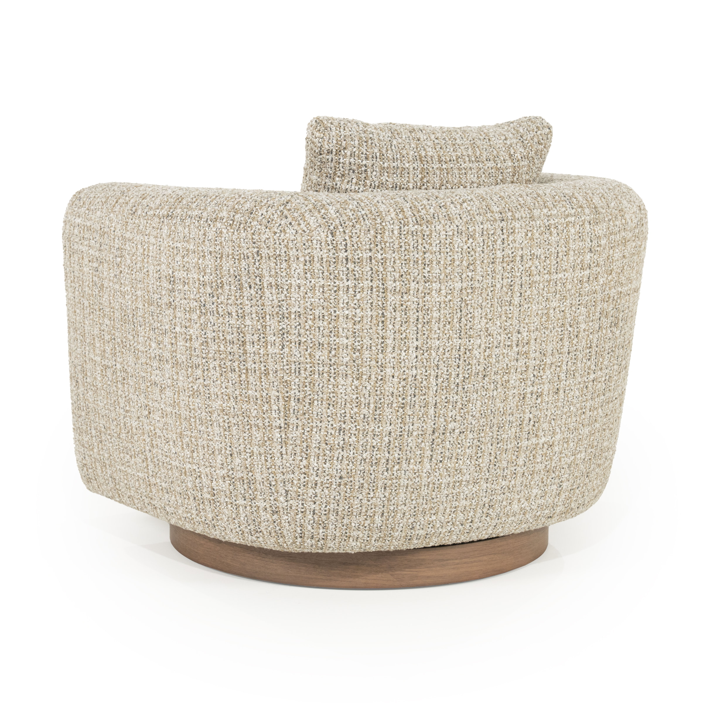Eleonora Draaifauteuil 'Jordan' Grove Bouclé, kleur Taupe