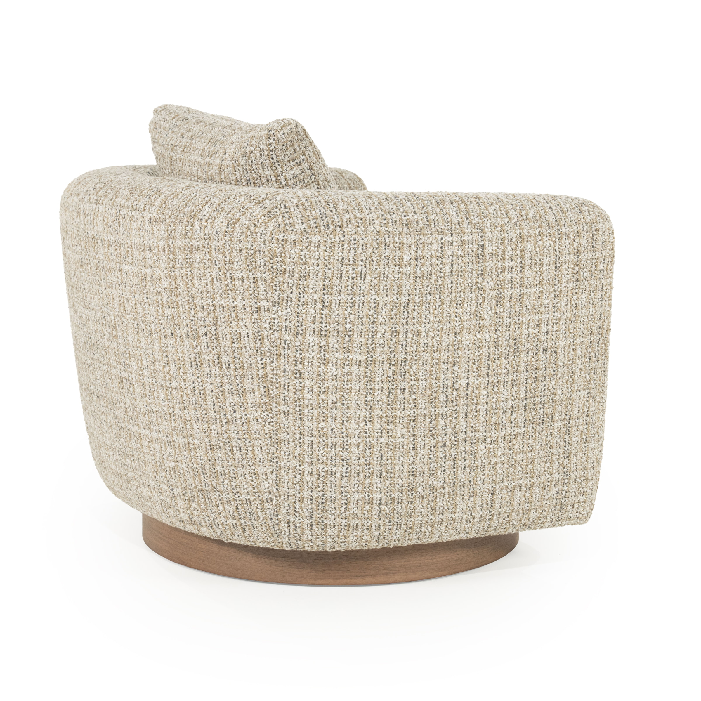 Eleonora Draaifauteuil 'Jordan' Grove Bouclé, kleur Taupe
