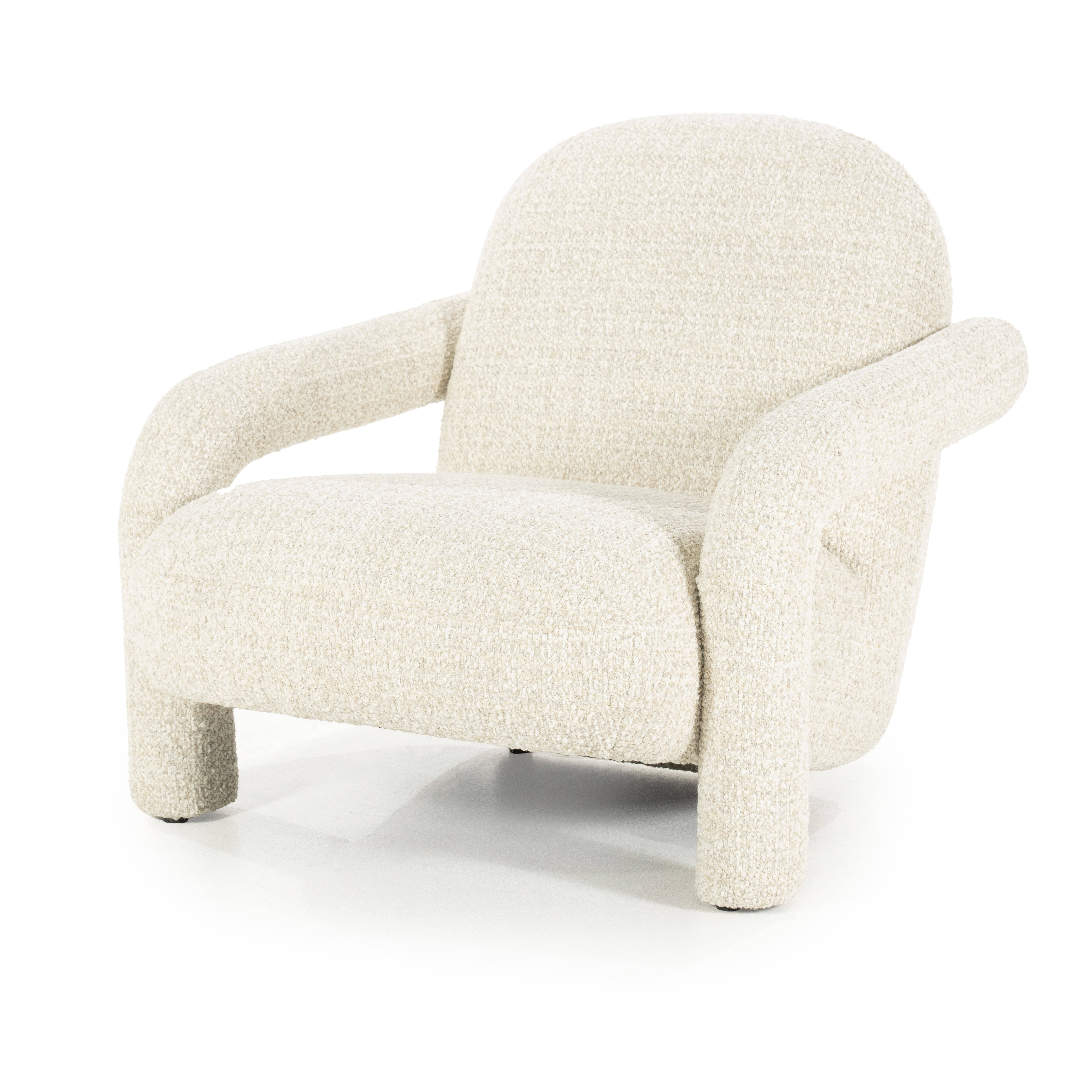 Eleonora Fauteuil Monica Grove Bouclé - Beige