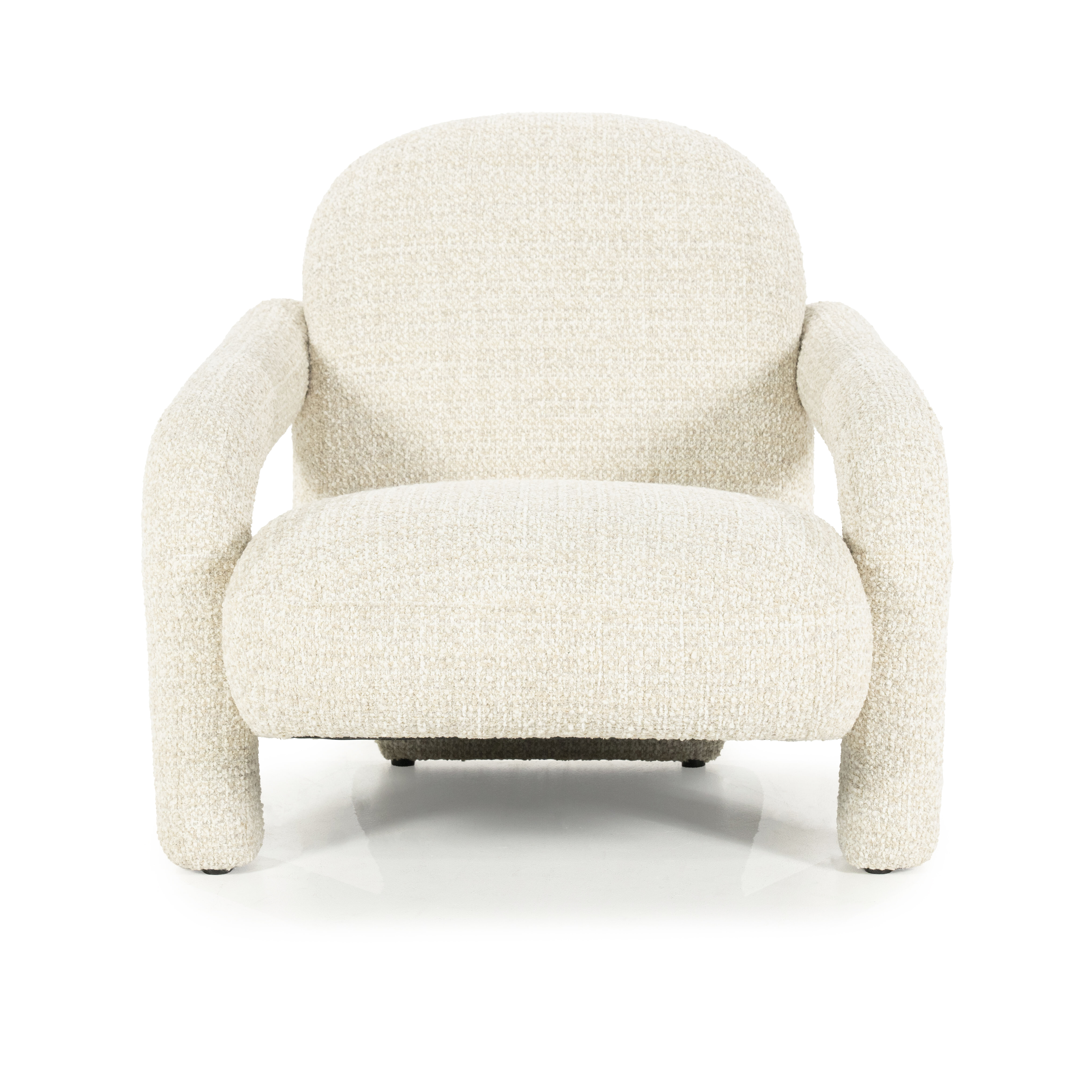 Eleonora Fauteuil 'Monica' Grove Bouclé, kleur Beige