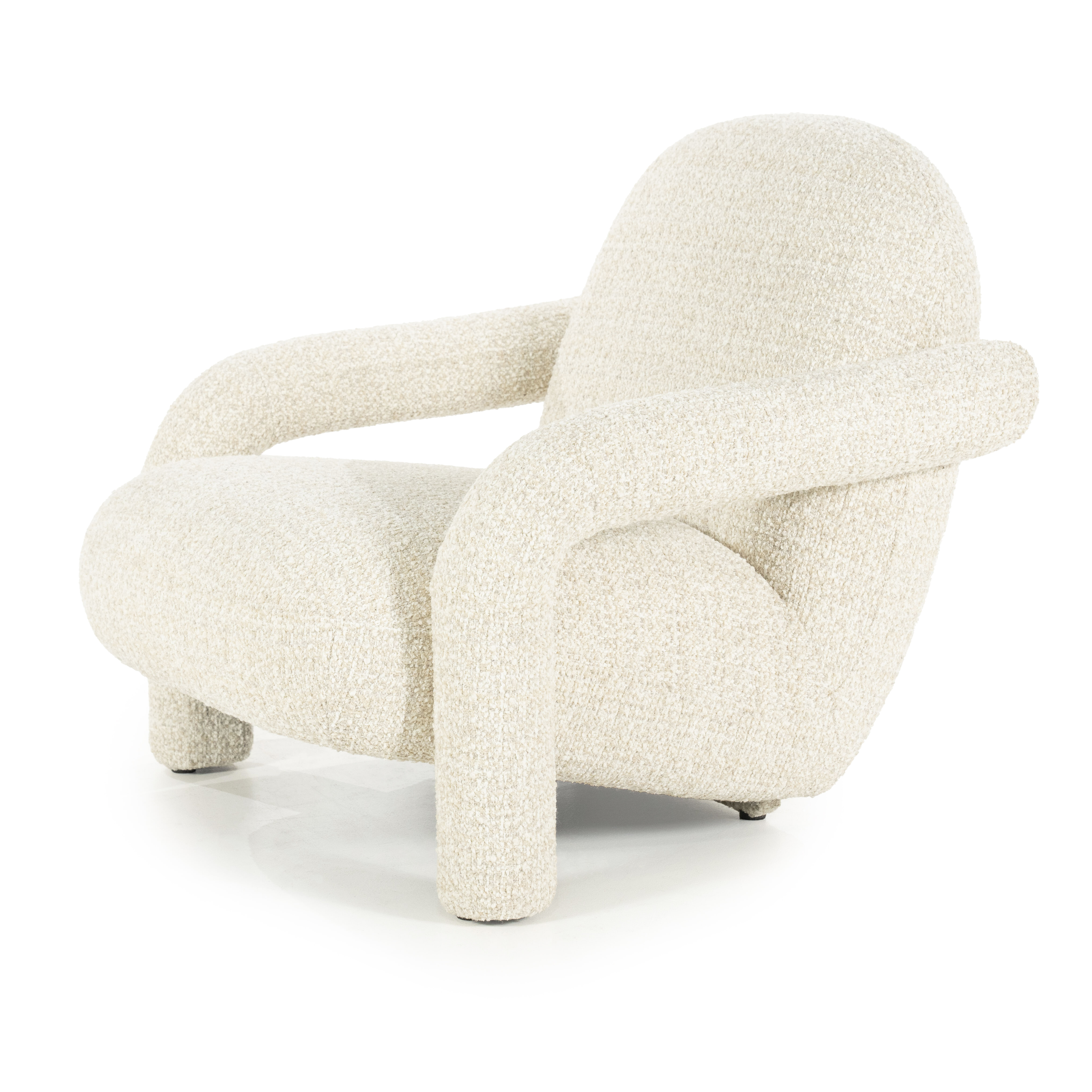 Eleonora Fauteuil 'Monica' Grove Bouclé, kleur Beige
