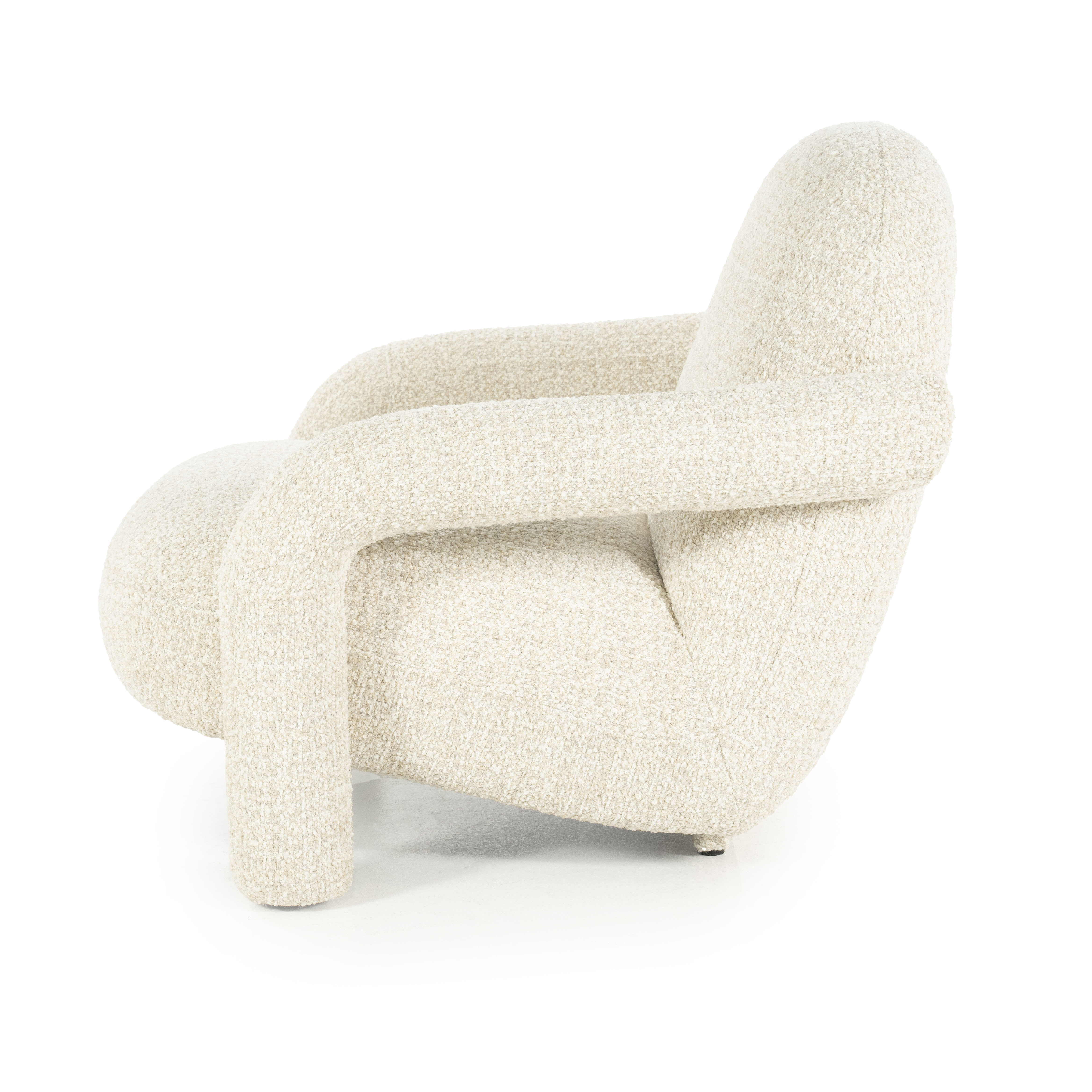 Eleonora Fauteuil 'Monica' Grove Bouclé, kleur Beige