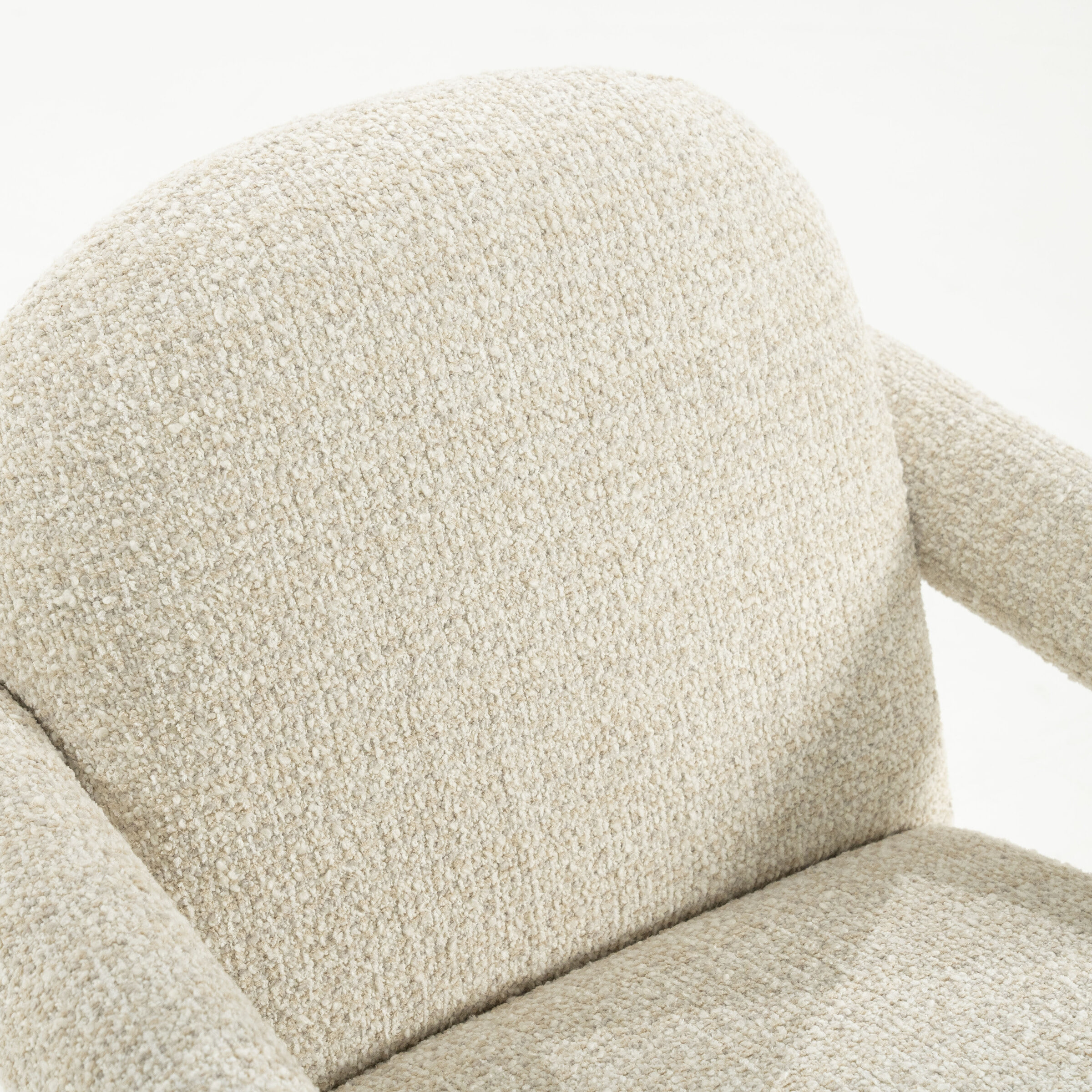 Eleonora Fauteuil 'Monica' Grove Bouclé, kleur Beige