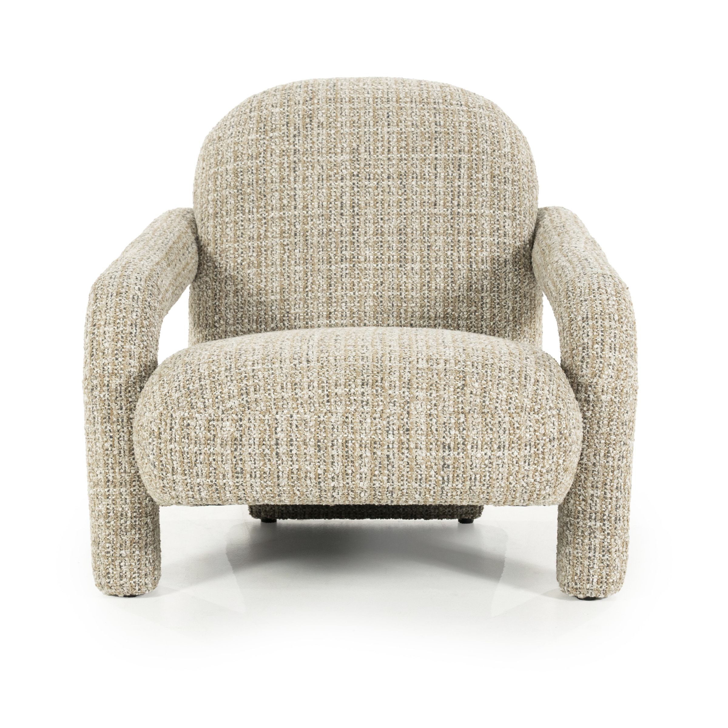 Eleonora Fauteuil 'Monica' Grove Bouclé, kleur Taupe