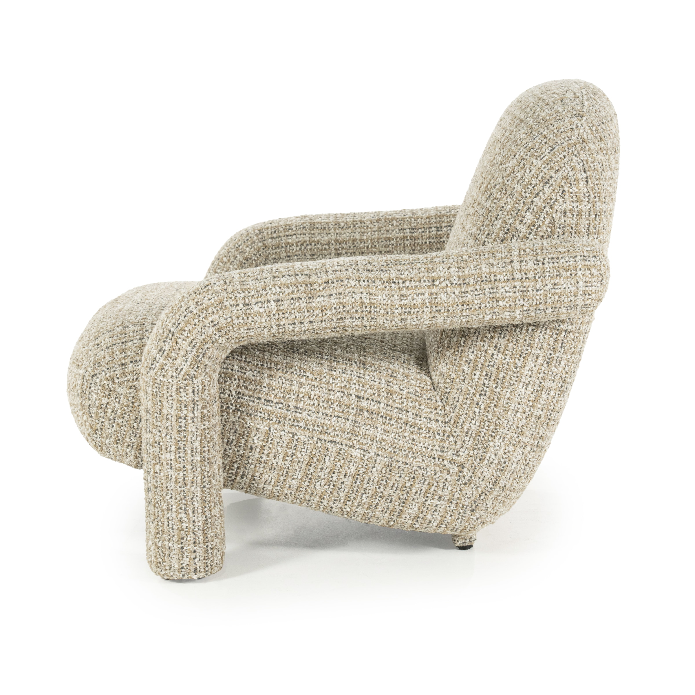 Eleonora Fauteuil 'Monica' Grove Bouclé, kleur Taupe