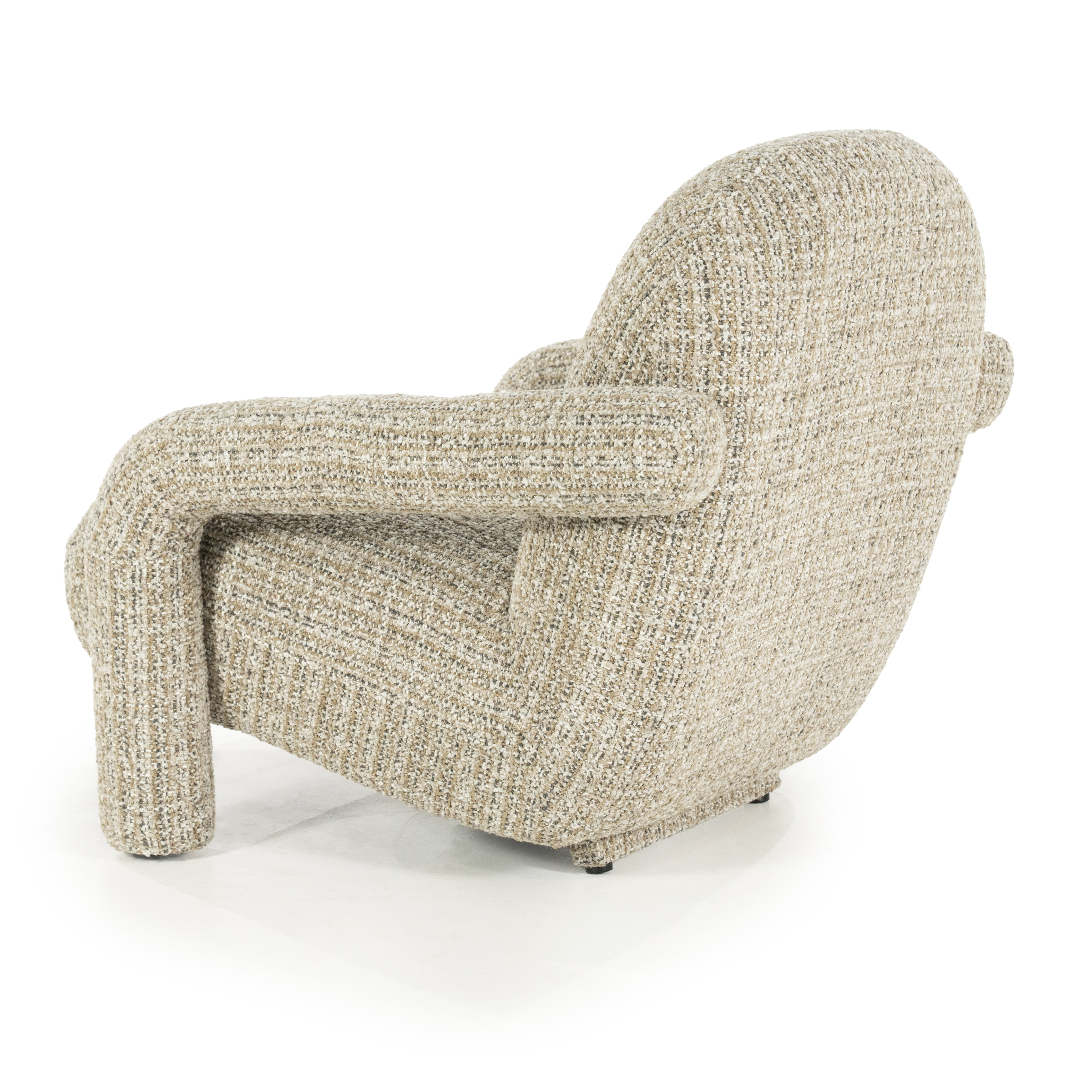 Eleonora Fauteuil 'Monica' Grove Bouclé, kleur Taupe