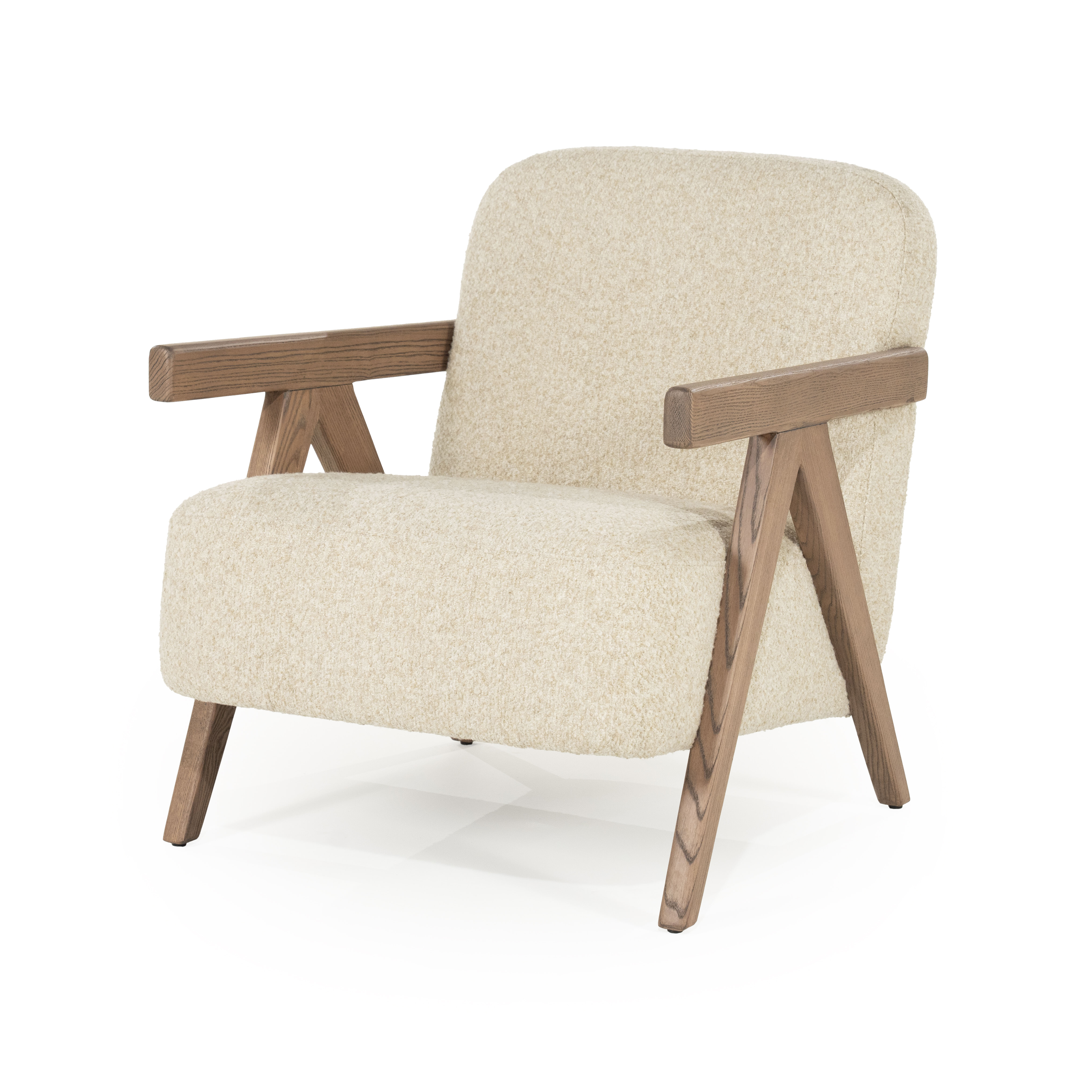 Eleonora Fauteuil 'Francis' Grove Bouclé, kleur Beige