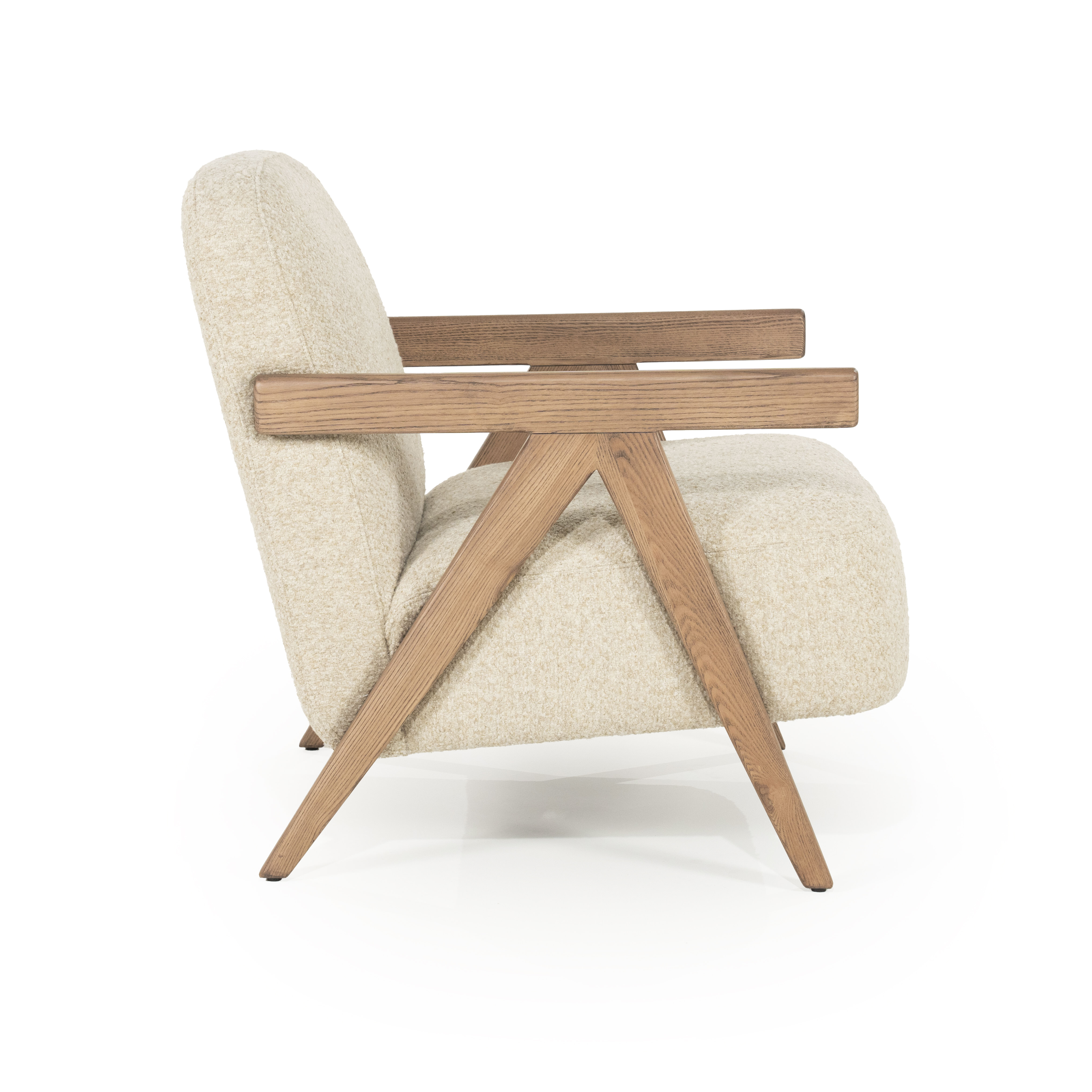 Eleonora Fauteuil 'Francis' Grove Bouclé, kleur Beige