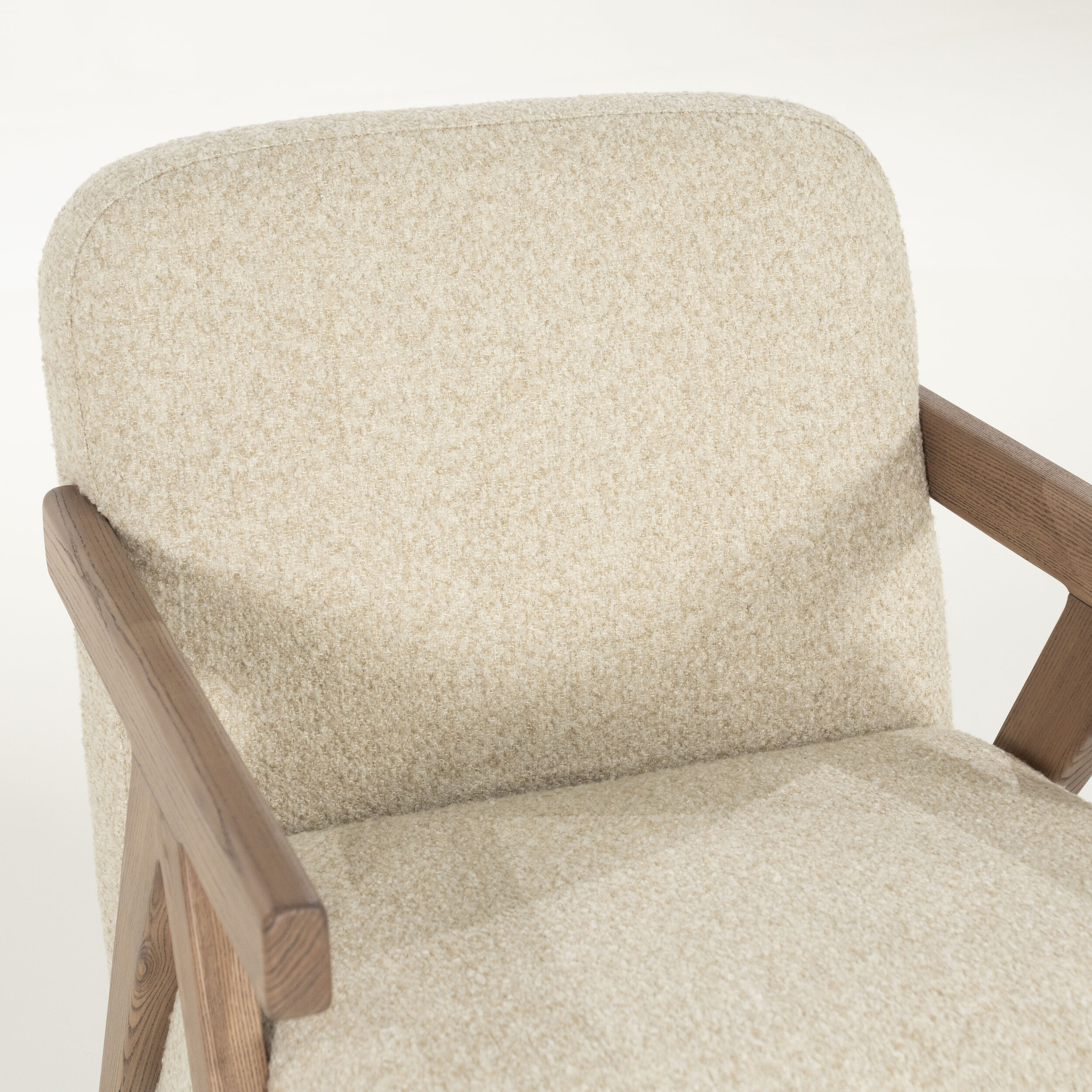 Eleonora Fauteuil 'Francis' Grove Bouclé, kleur Beige