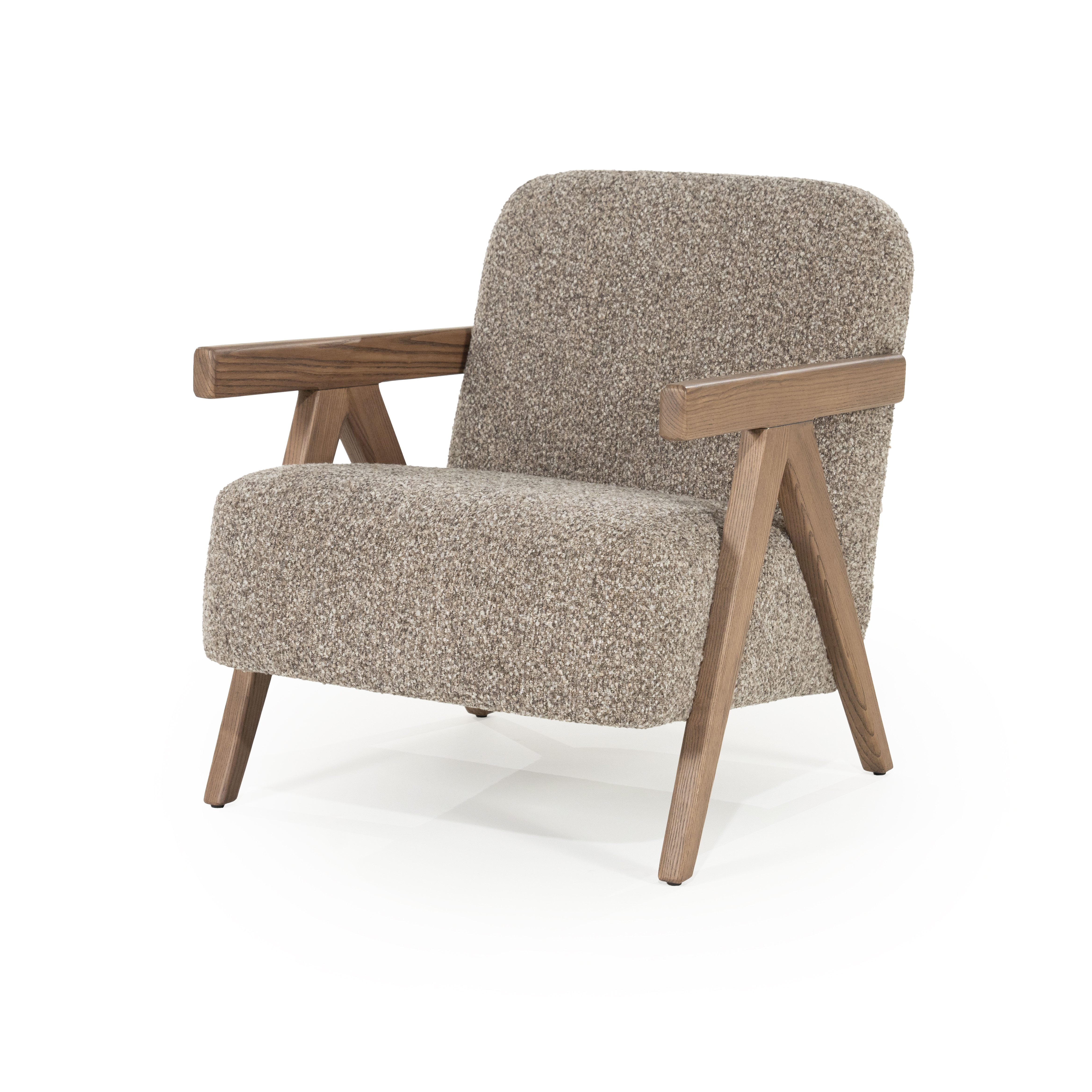 Eleonora Fauteuil 'Francis' Grove Bouclé, kleur Taupe