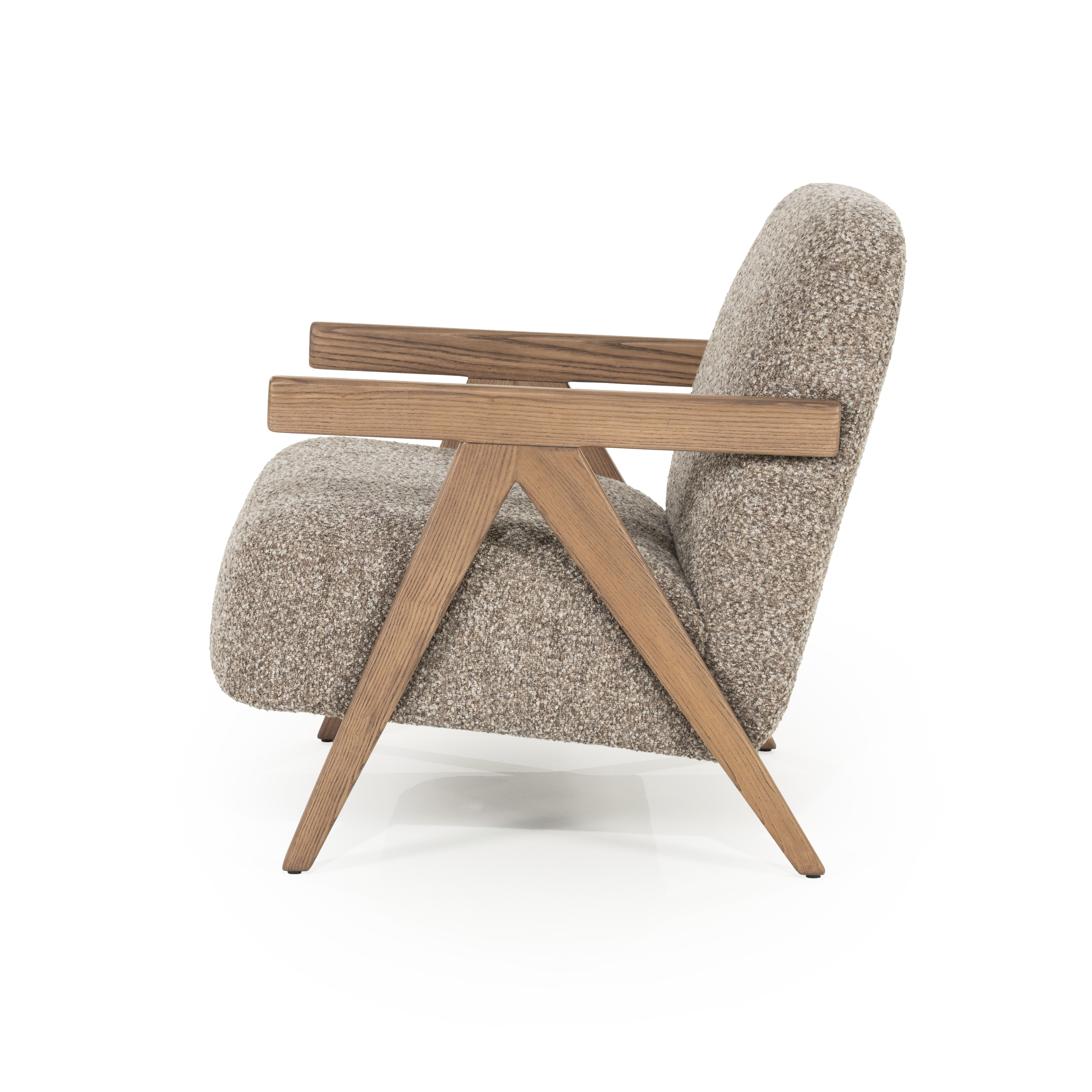 Eleonora Fauteuil 'Francis' Grove Bouclé, kleur Taupe