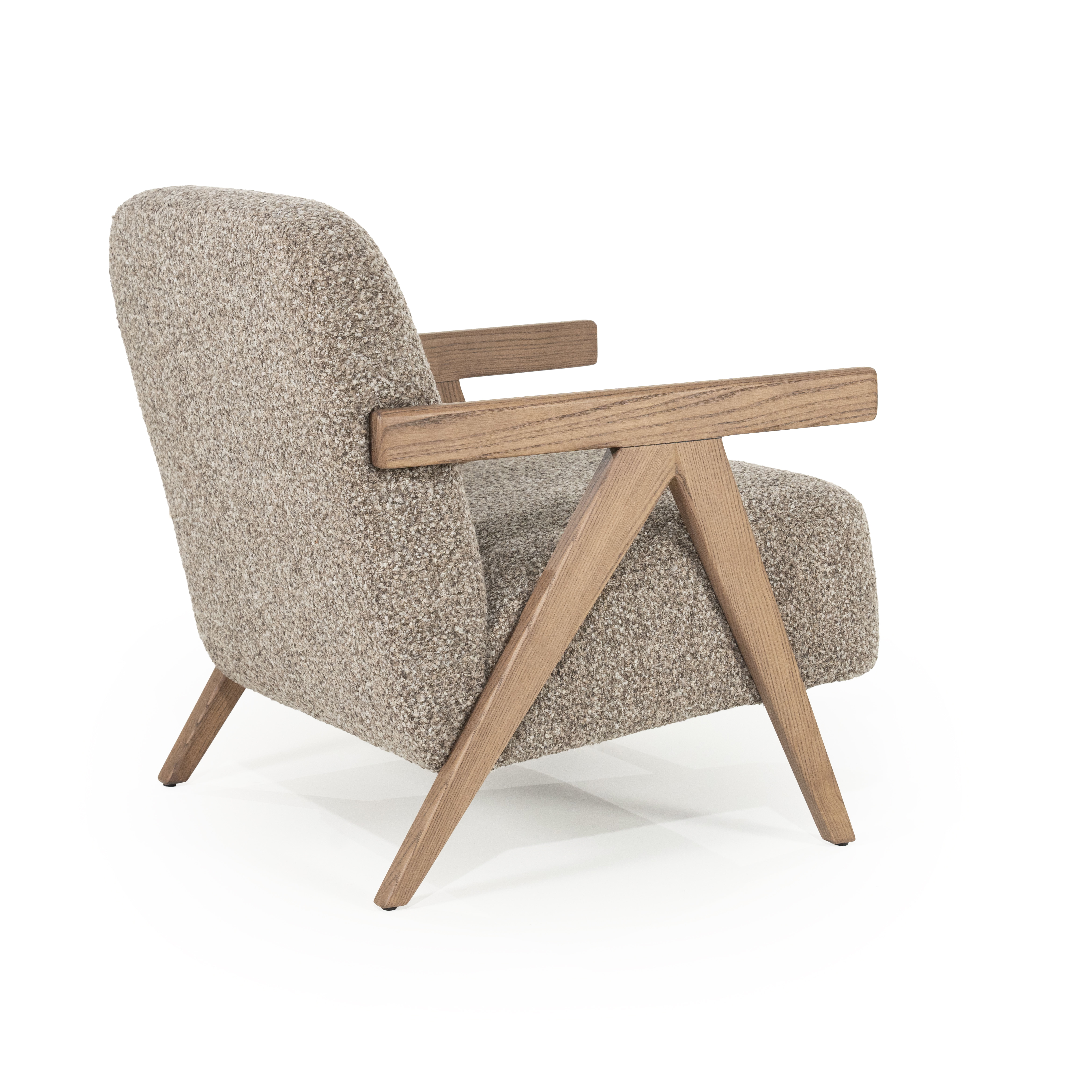 Eleonora Fauteuil 'Francis' Grove Bouclé, kleur Taupe
