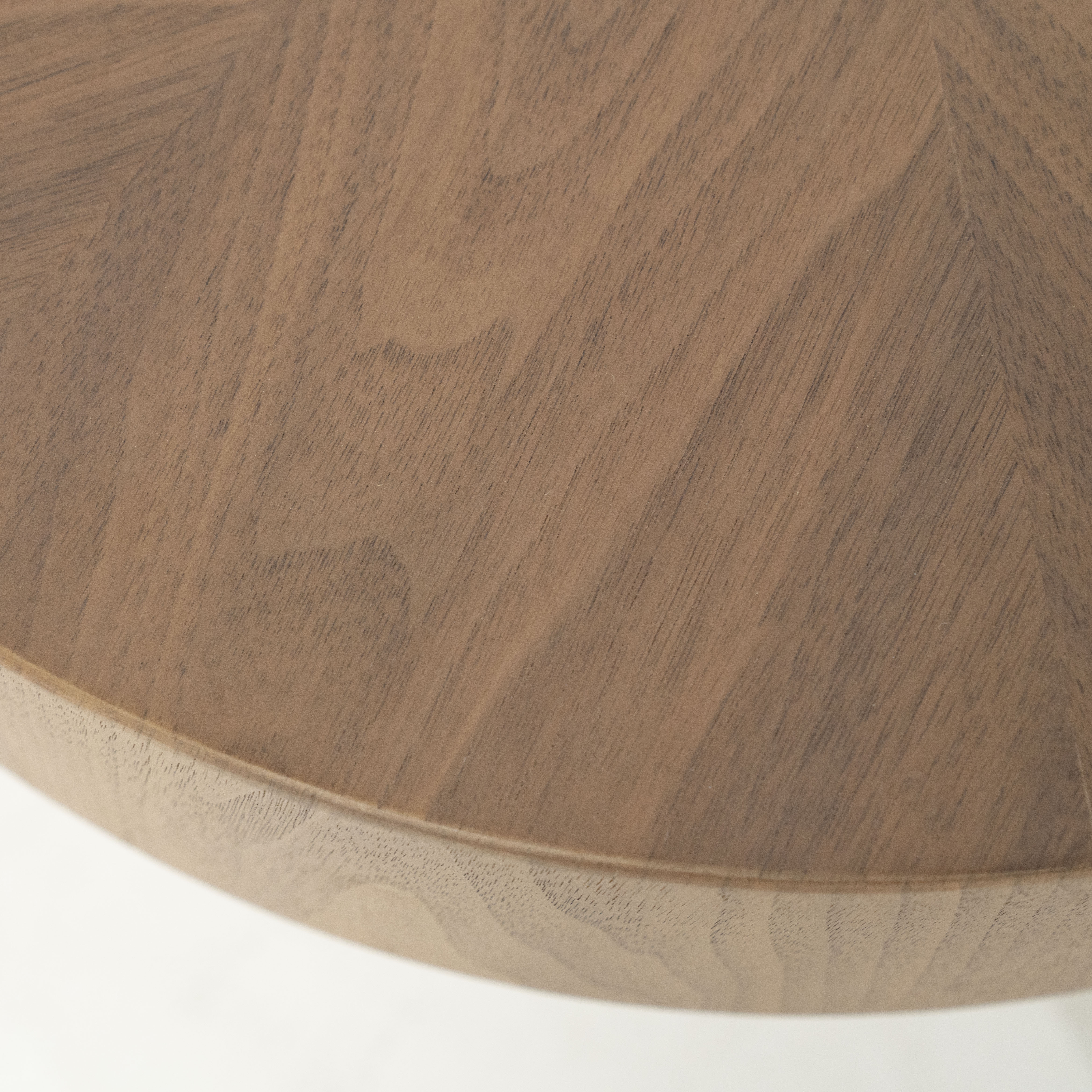 Eleonora Ronde Bijzettafel 'Bobbie' Walnoot, 45cm, kleur Naturel