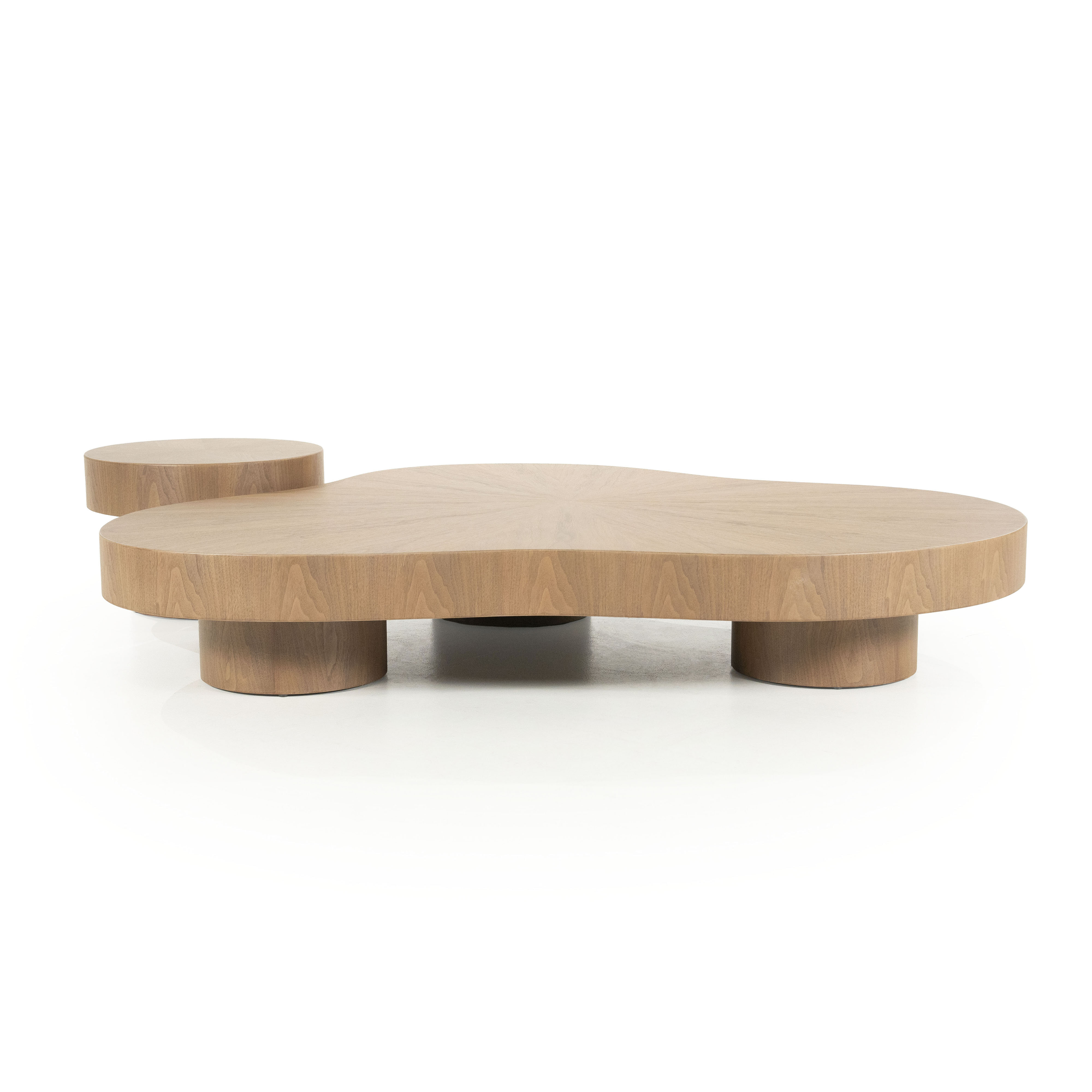 Eleonora Organische Salontafel 'Bobbie' Walnootfineer lichtbruin, 150 x 110cm, kleur Naturel