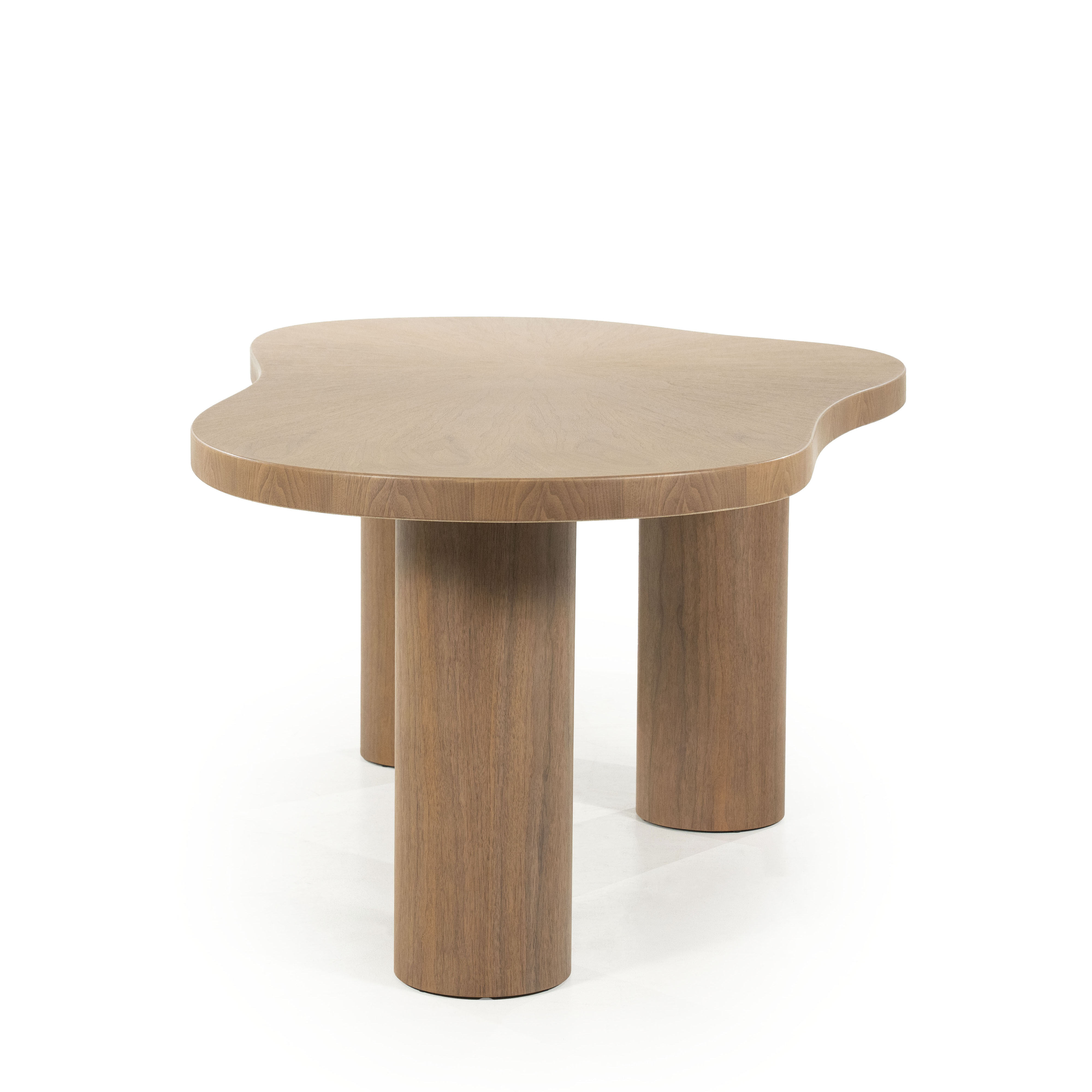 Eleonora Organische Eettafel 'Bobbie' Walnoot, 215 x 110cm, kleur Lichtbruin