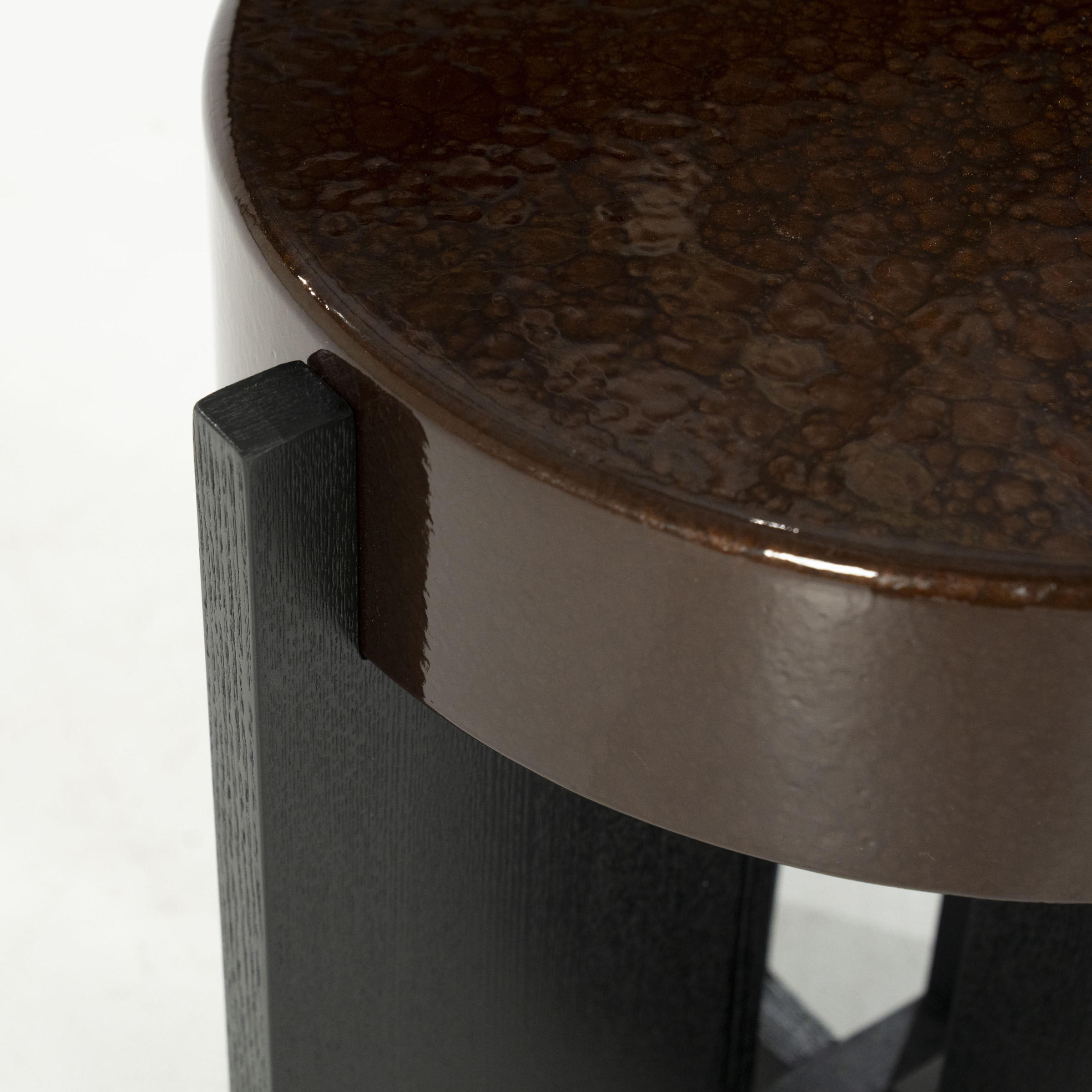 Eleonora Ronde Bijzettafel 'Juliet' 40cm, kleur Bruin