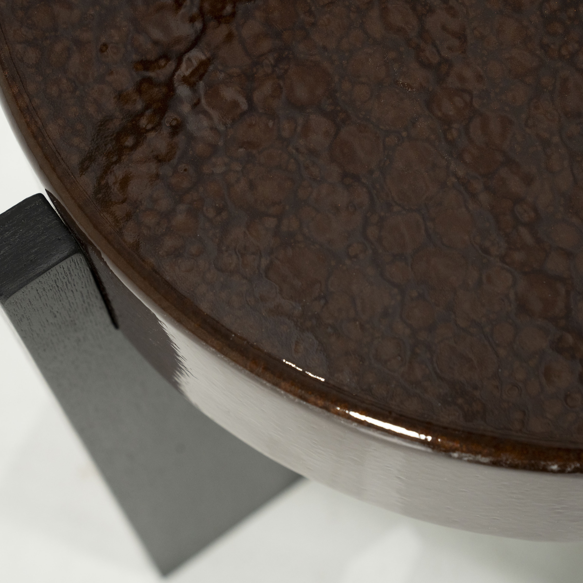 Eleonora Ronde Bijzettafel 'Juliet' 40cm, kleur Bruin