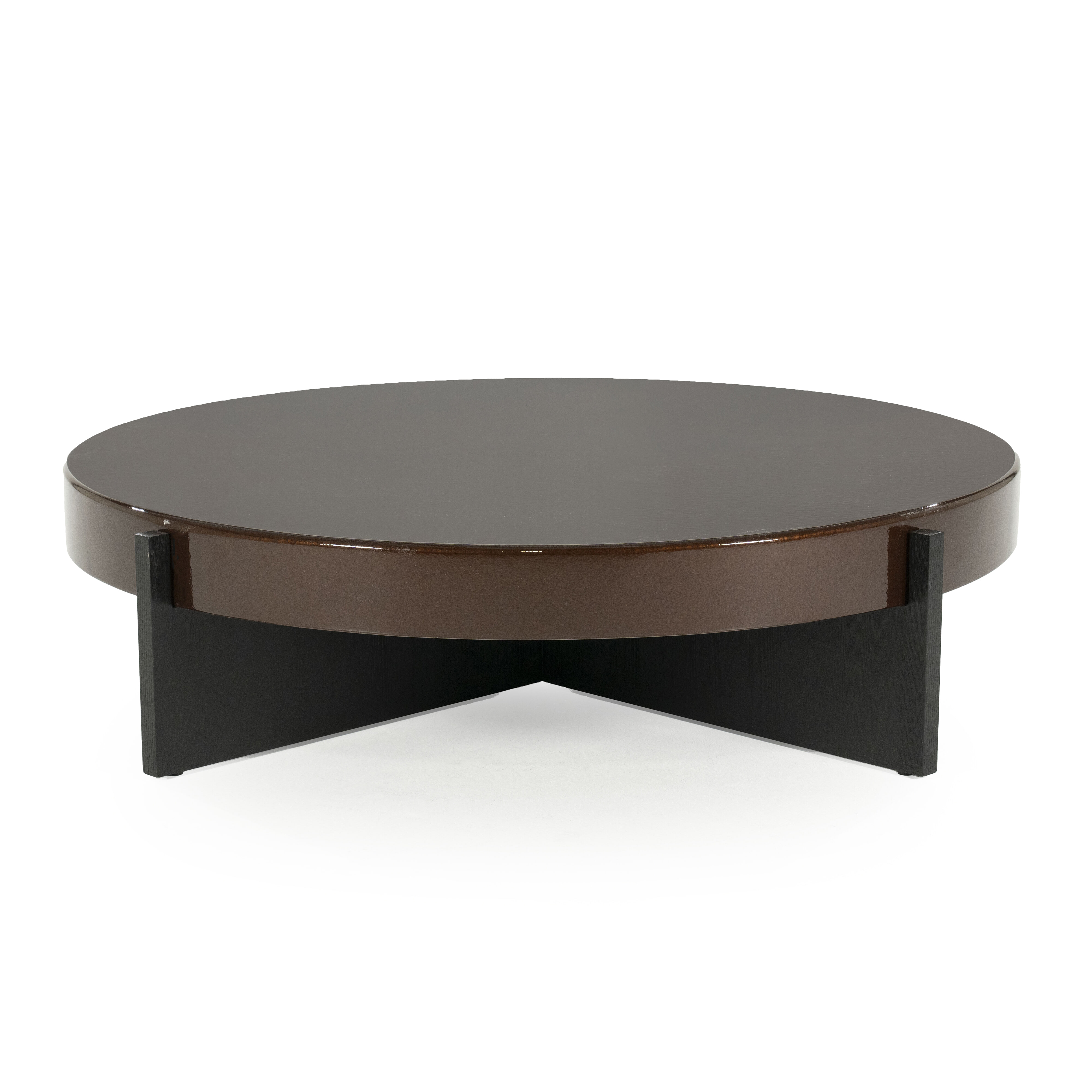 Eleonora Ronde Salontafel 'Juliet' 110cm, kleur Bruin