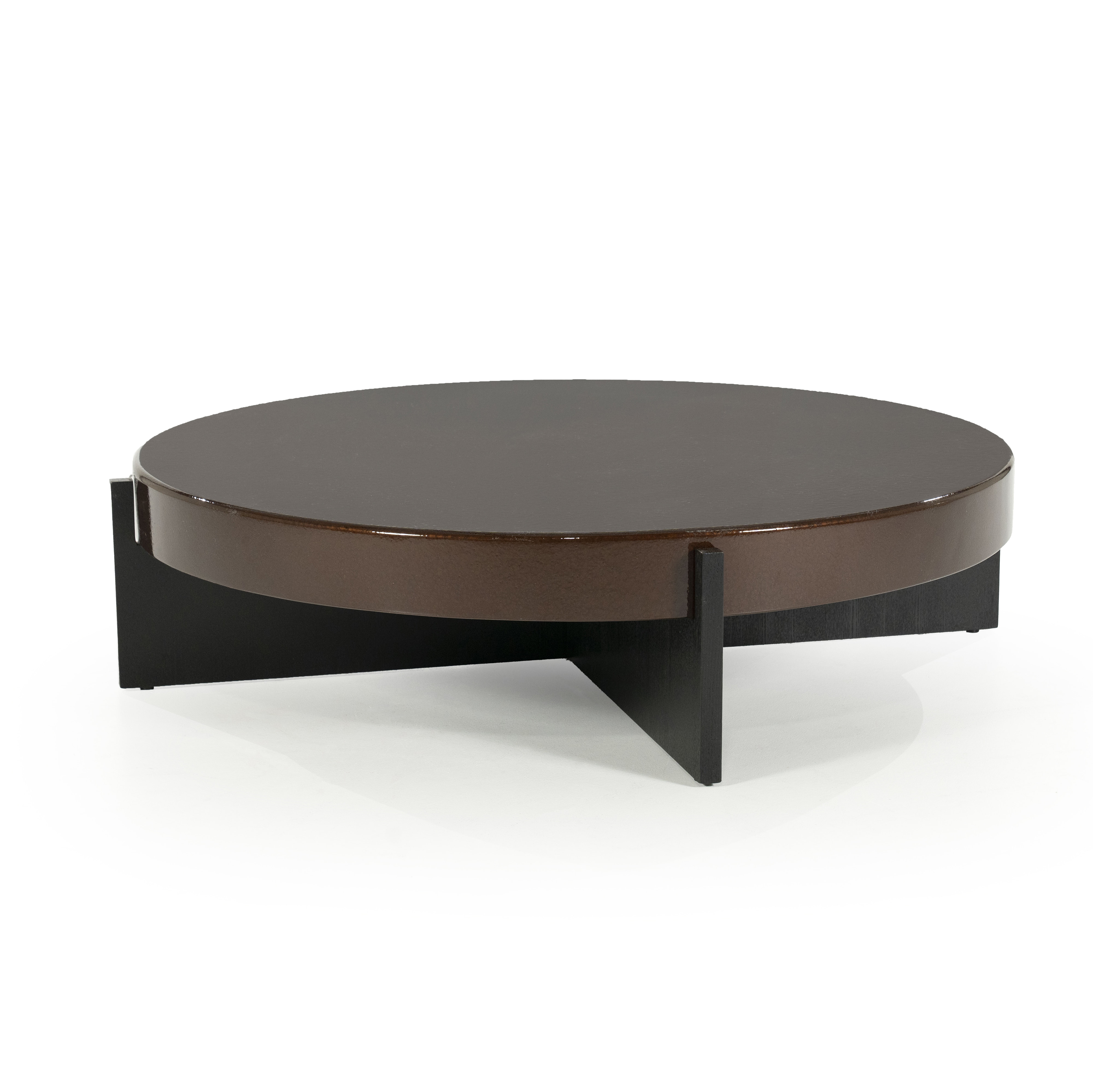 Eleonora Ronde Salontafel 'Juliet' 110cm, kleur Bruin
