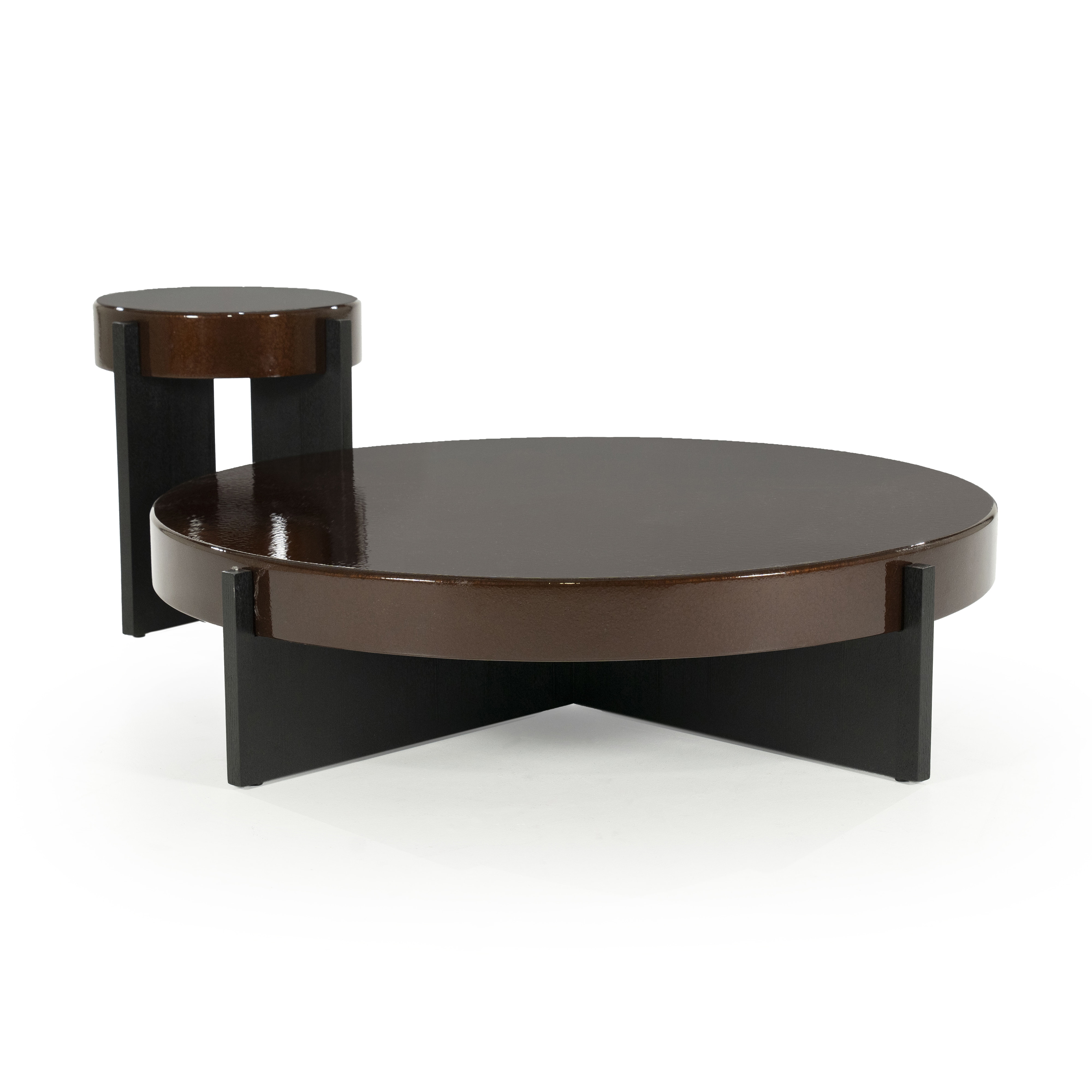 Eleonora Ronde Salontafel 'Juliet' 110cm, kleur Bruin
