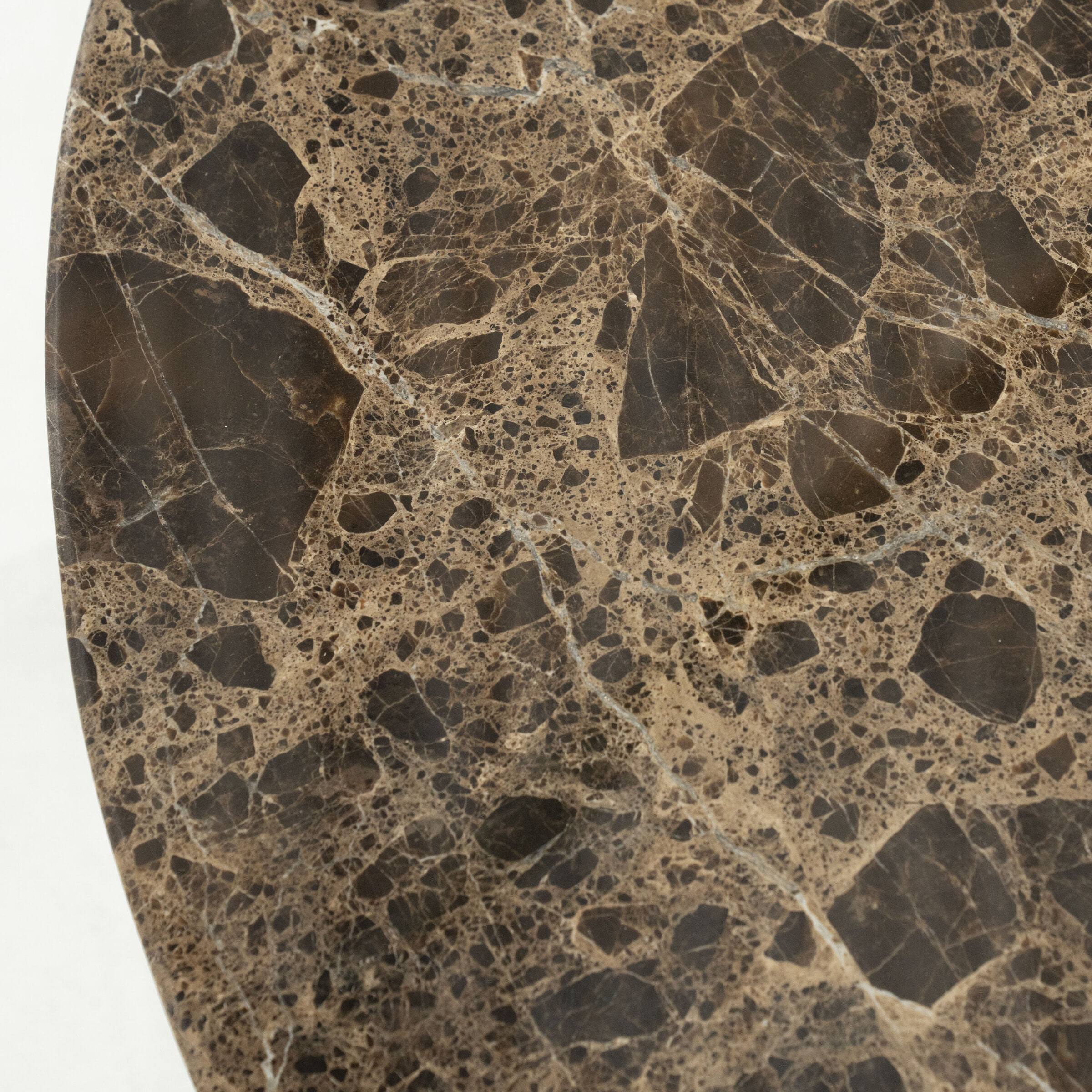 Eleonora Ronde Salontafel 'Lando' Marmer en mangohout, 80cm