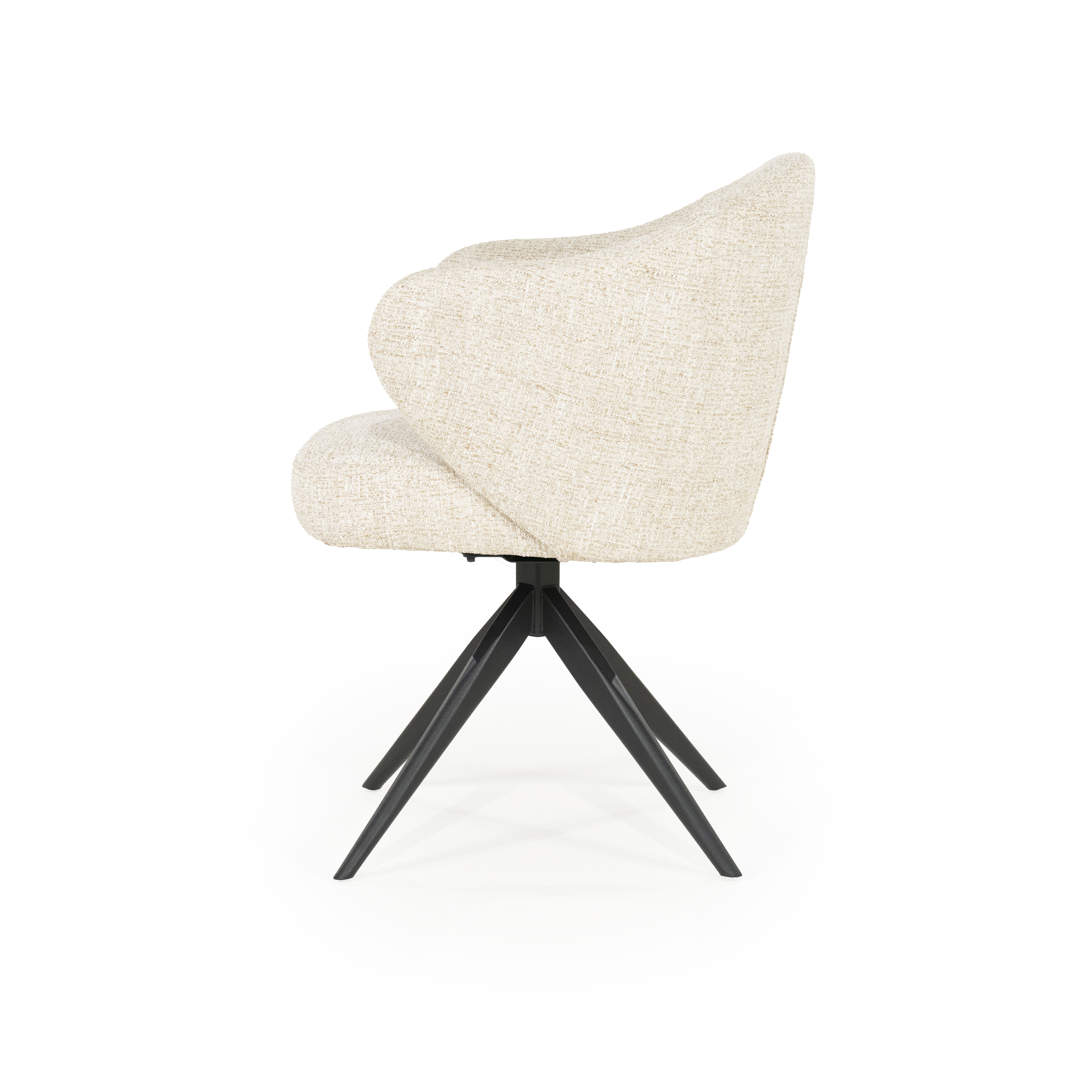 Eleonora Draaibare Eetkamerstoel 'Connor' kleur Beige