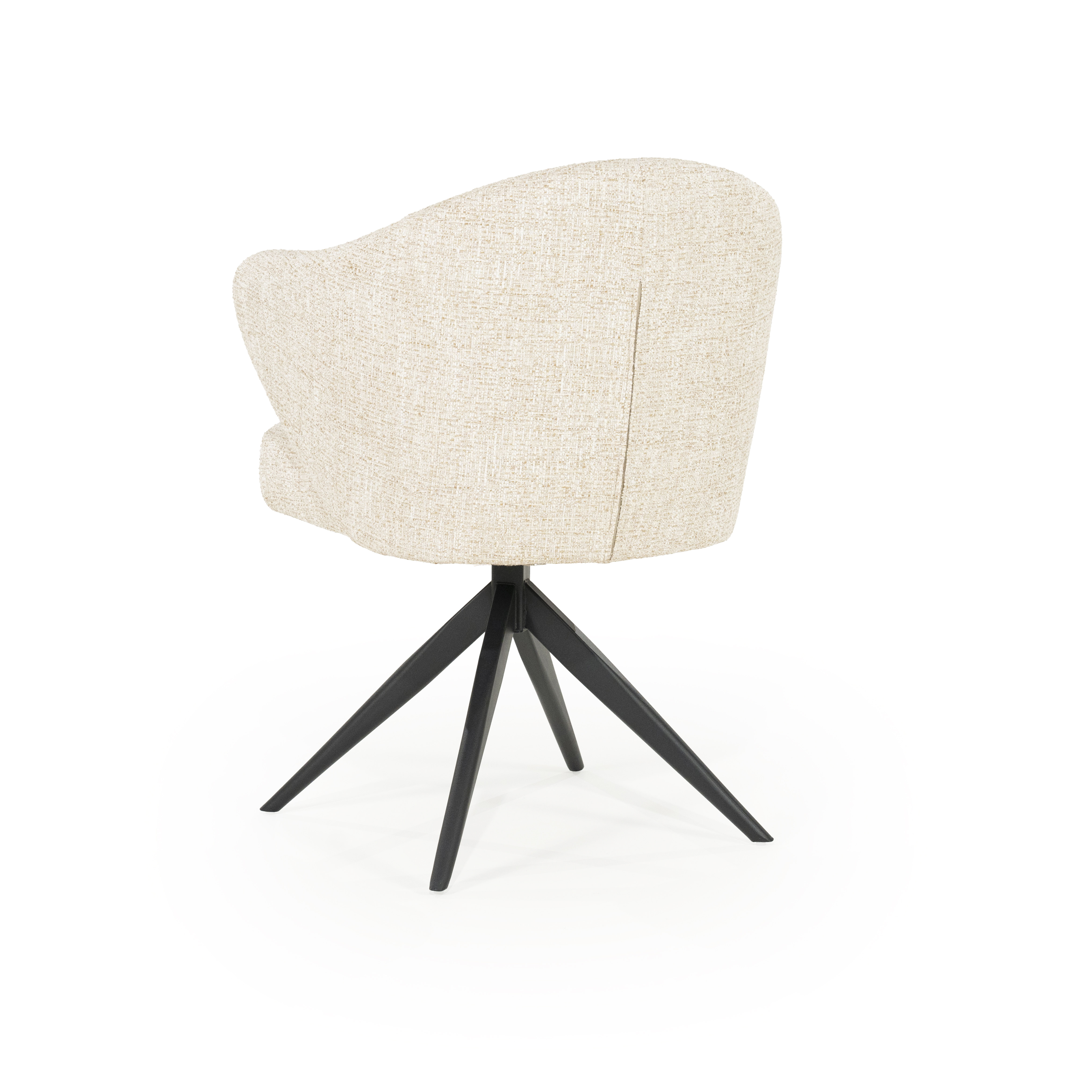 Eleonora Draaibare Eetkamerstoel 'Connor' kleur Beige