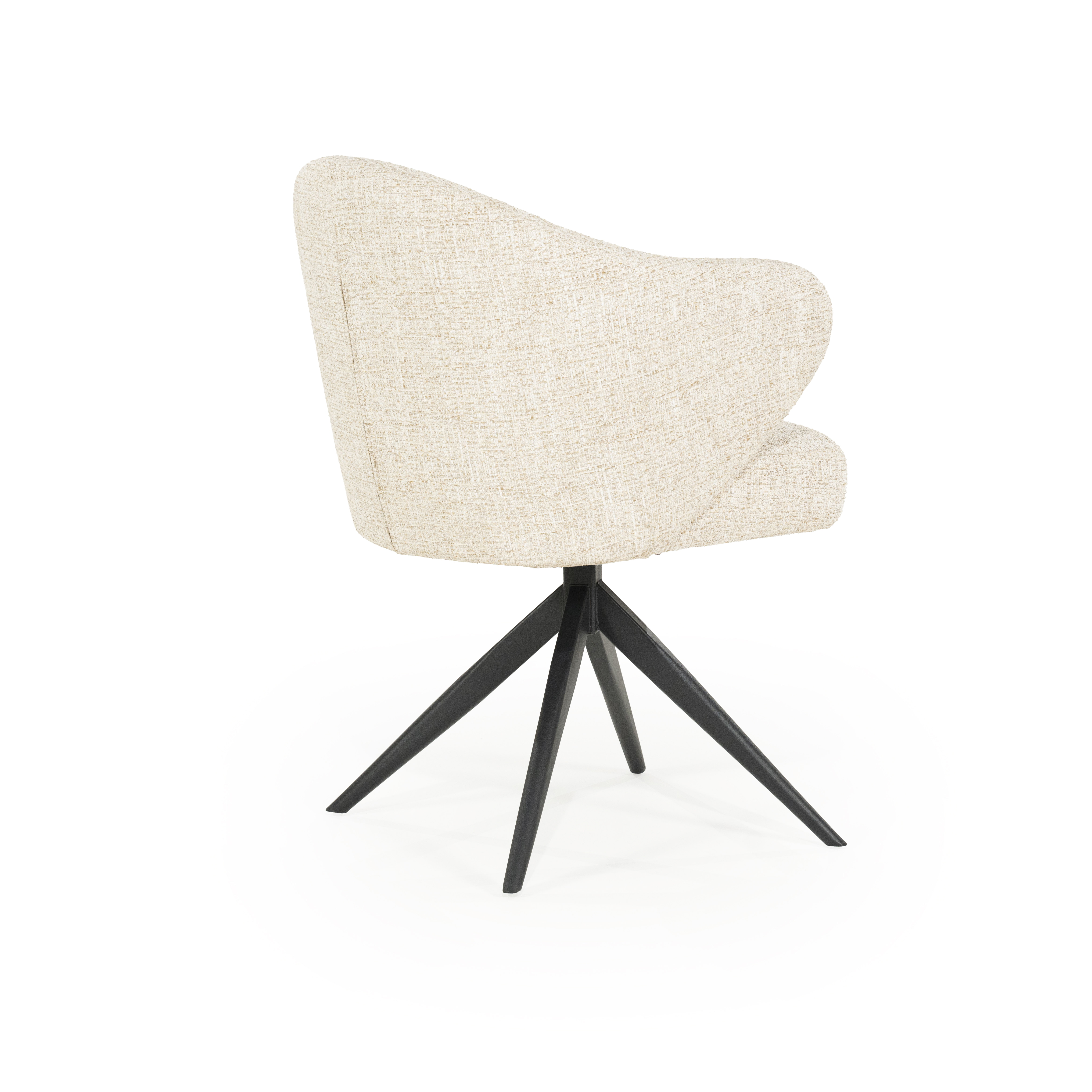 Eleonora Draaibare Eetkamerstoel 'Connor' kleur Beige
