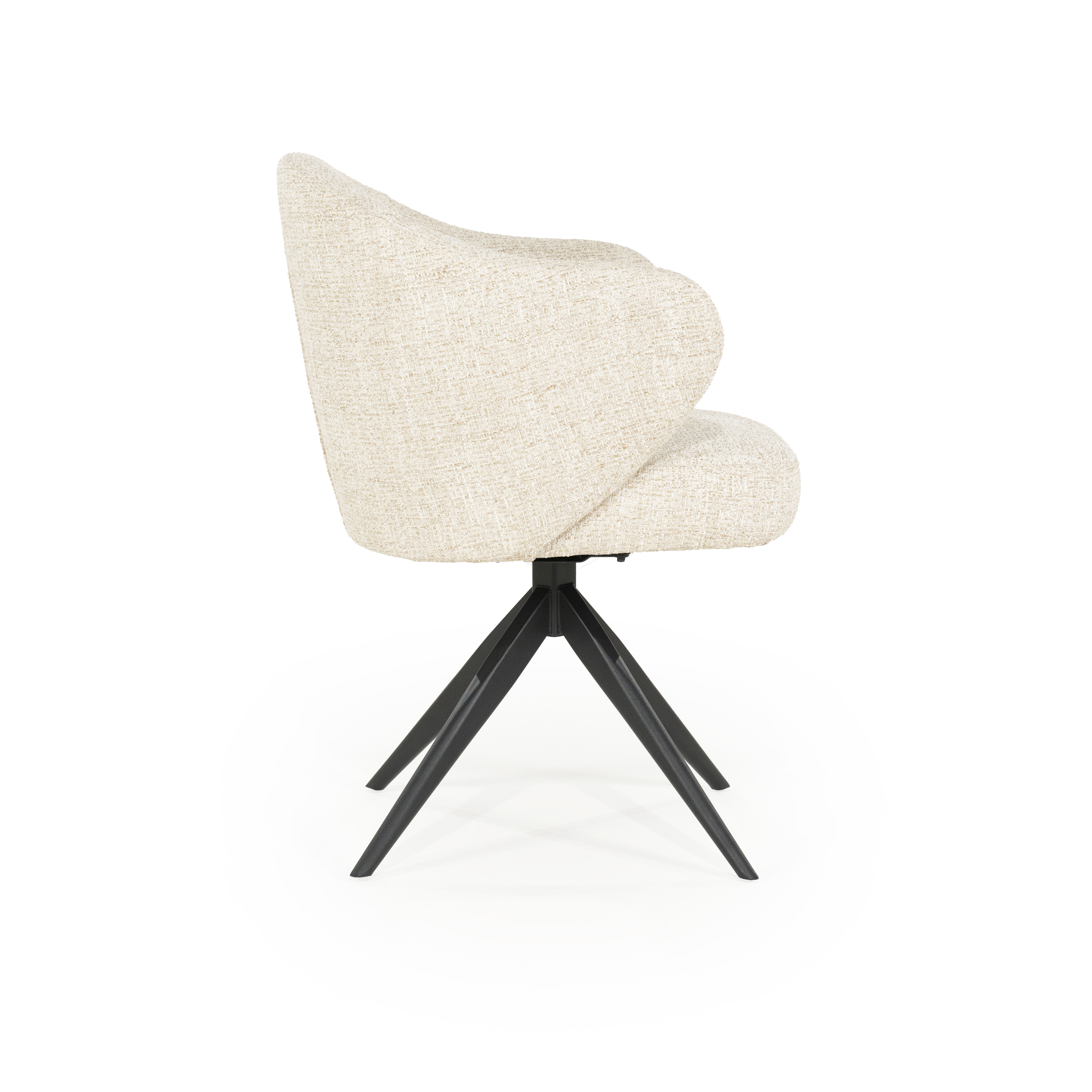 Eleonora Draaibare Eetkamerstoel 'Connor' kleur Beige