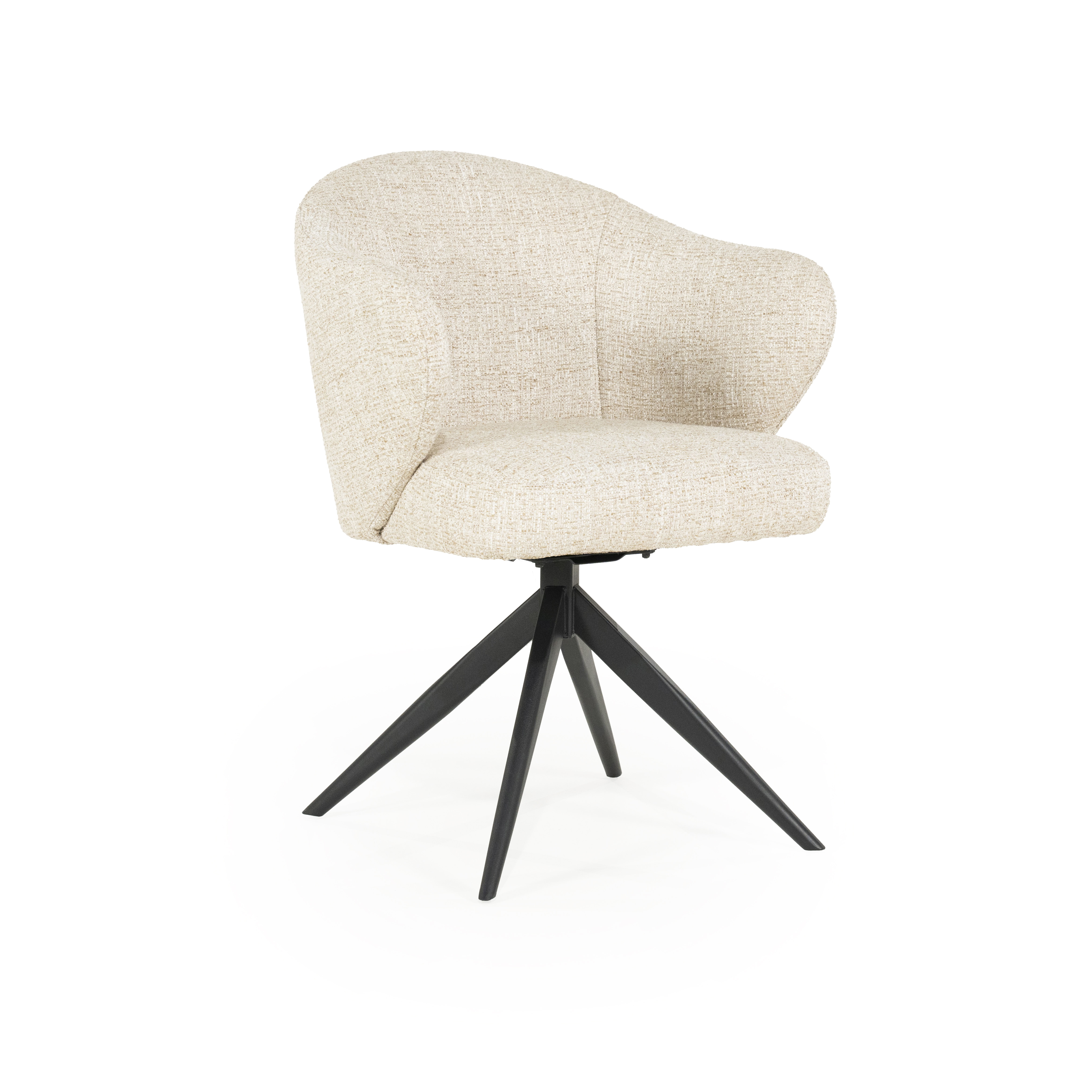 Eleonora Draaibare Eetkamerstoel 'Connor' kleur Beige