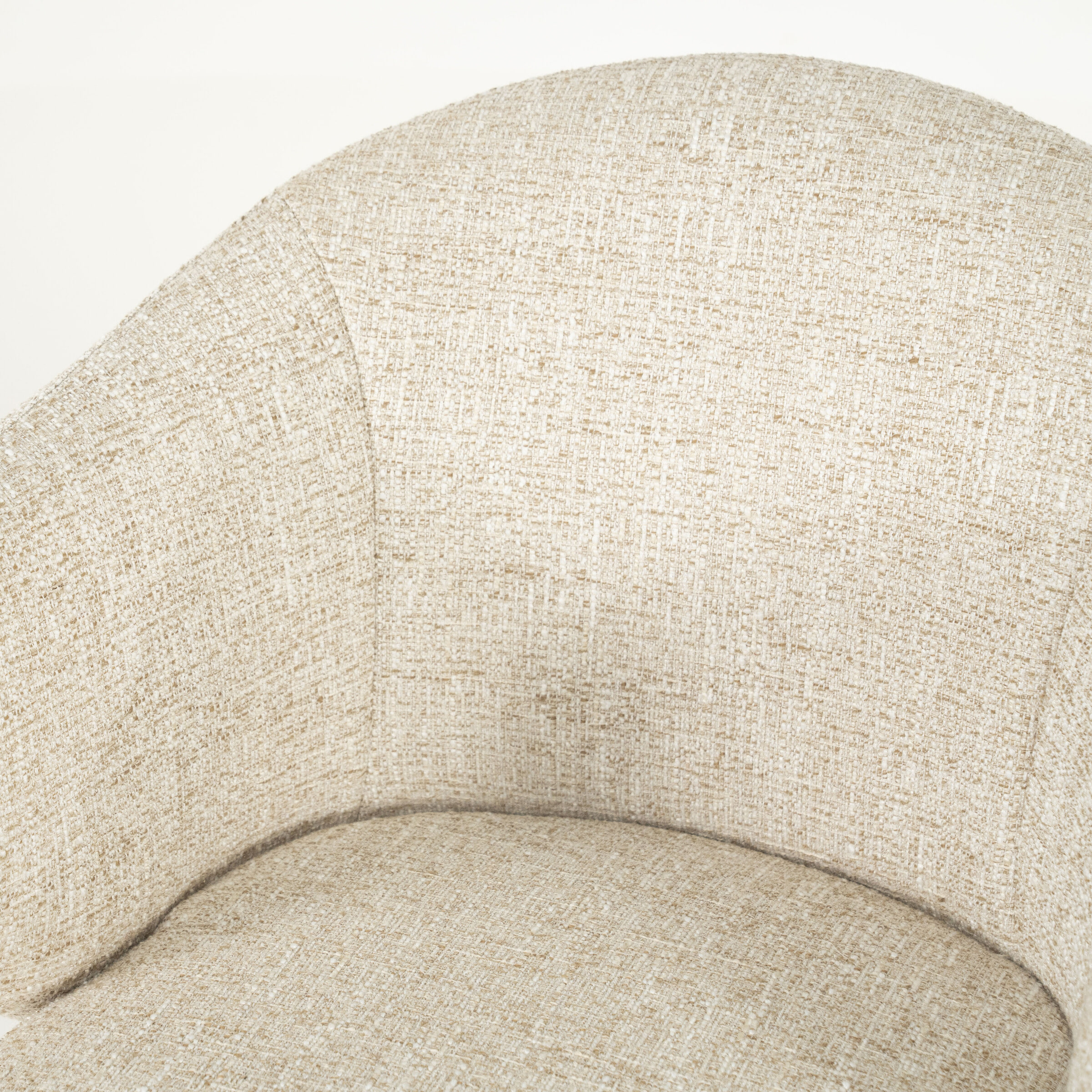 Eleonora Draaibare Eetkamerstoel 'Connor' Eiken onderstel, kleur Beige