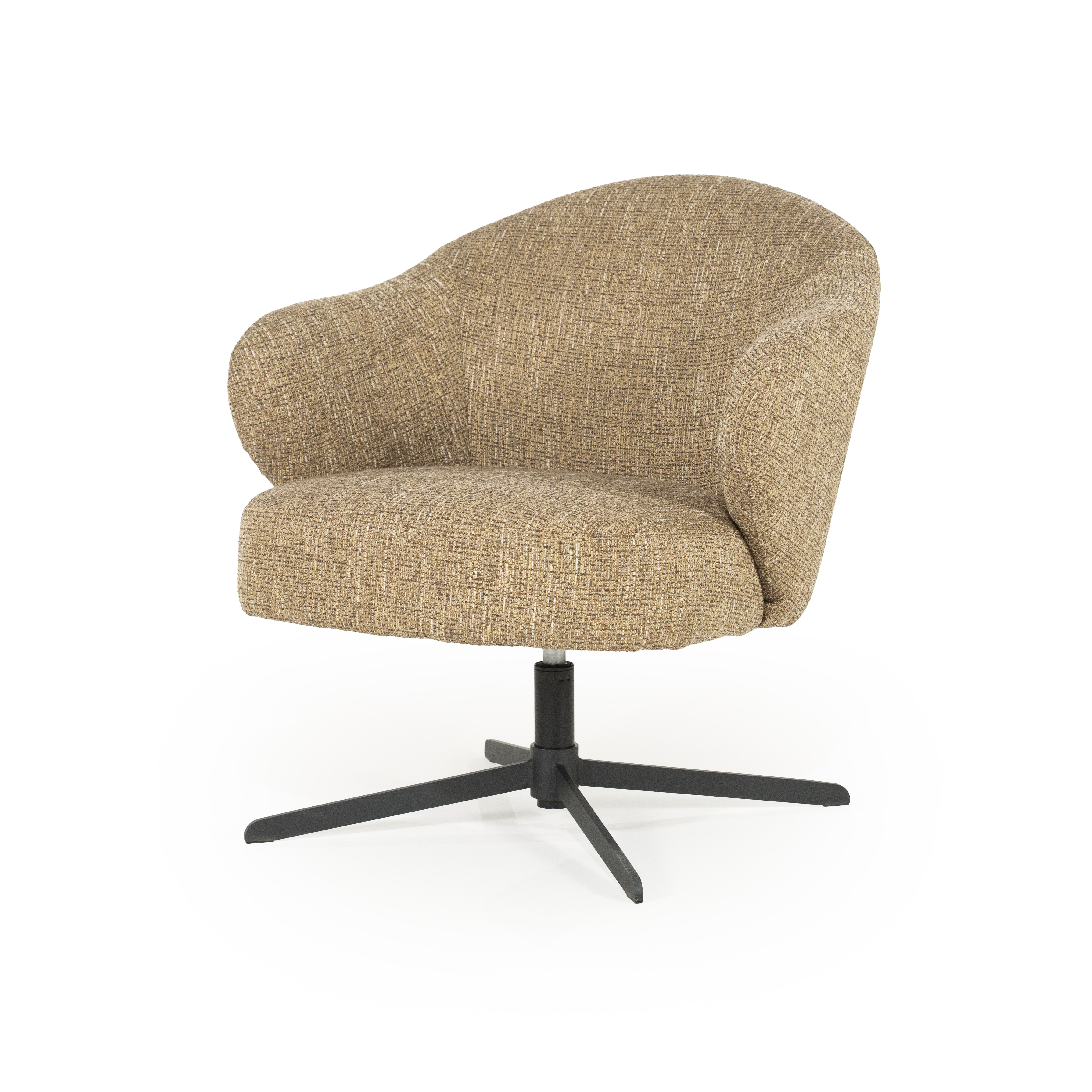 Eleonora Draaifauteuil 'Connor' kleur Mosterd
