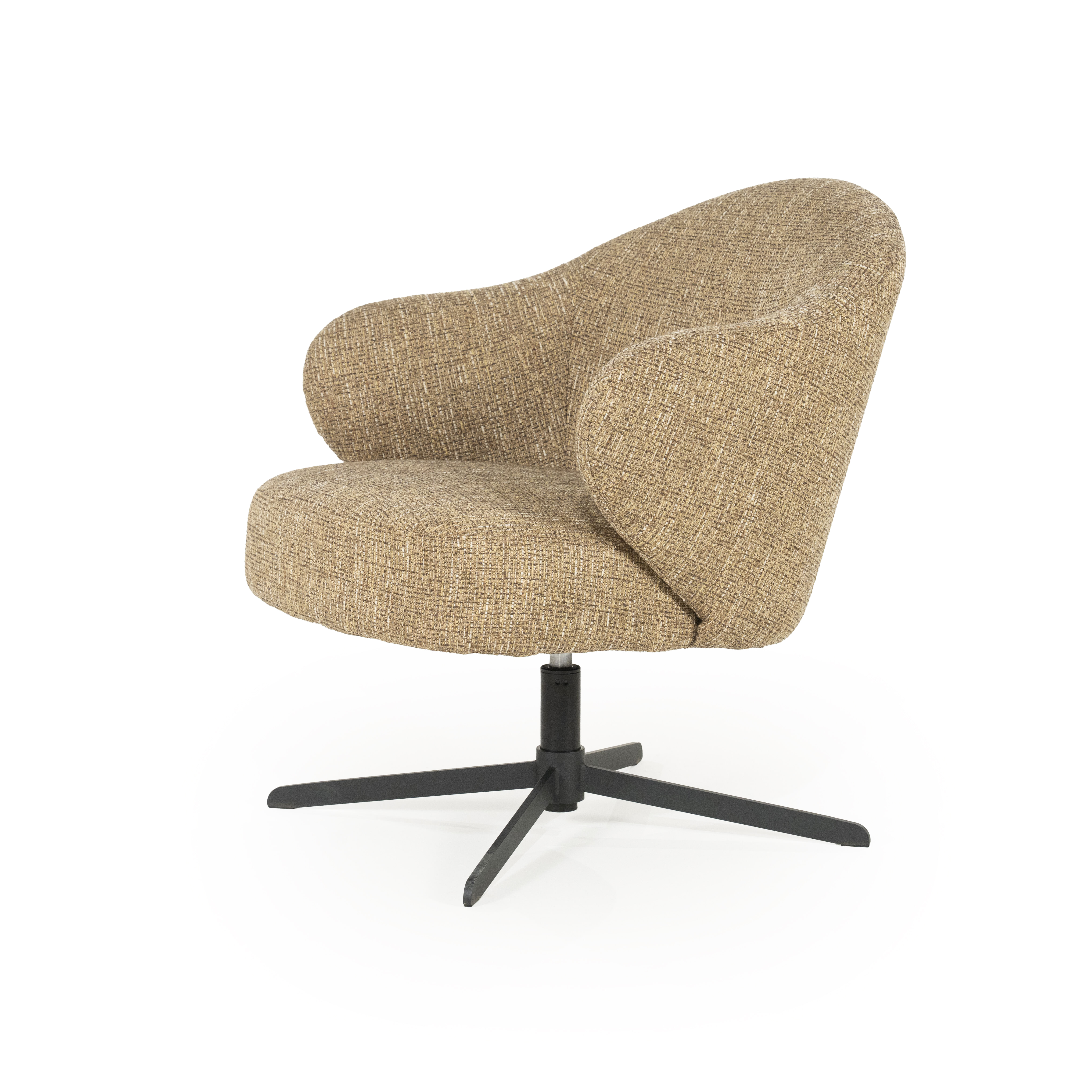 Eleonora Draaifauteuil 'Connor' kleur Mosterd