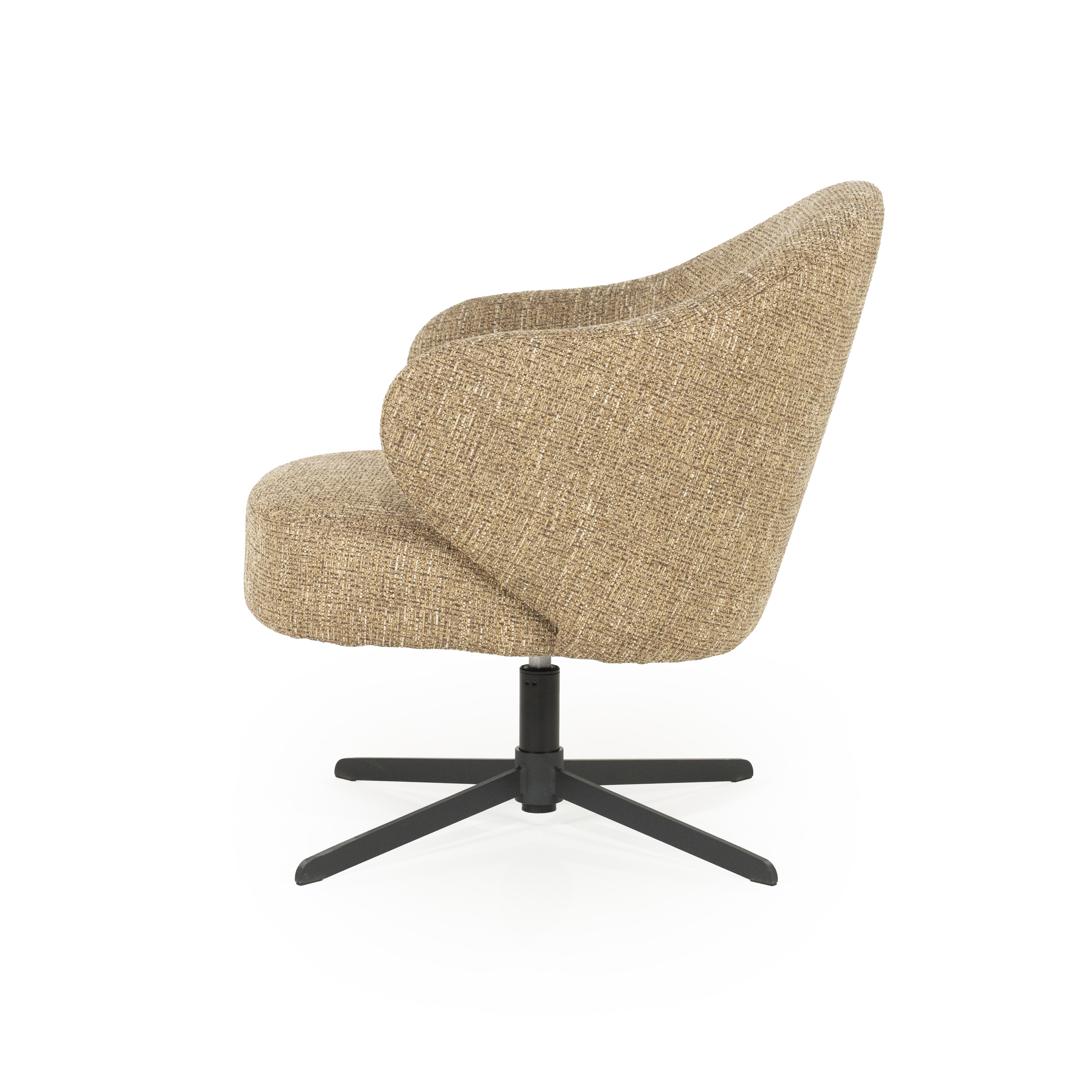 Eleonora Draaifauteuil 'Connor' kleur Mosterd