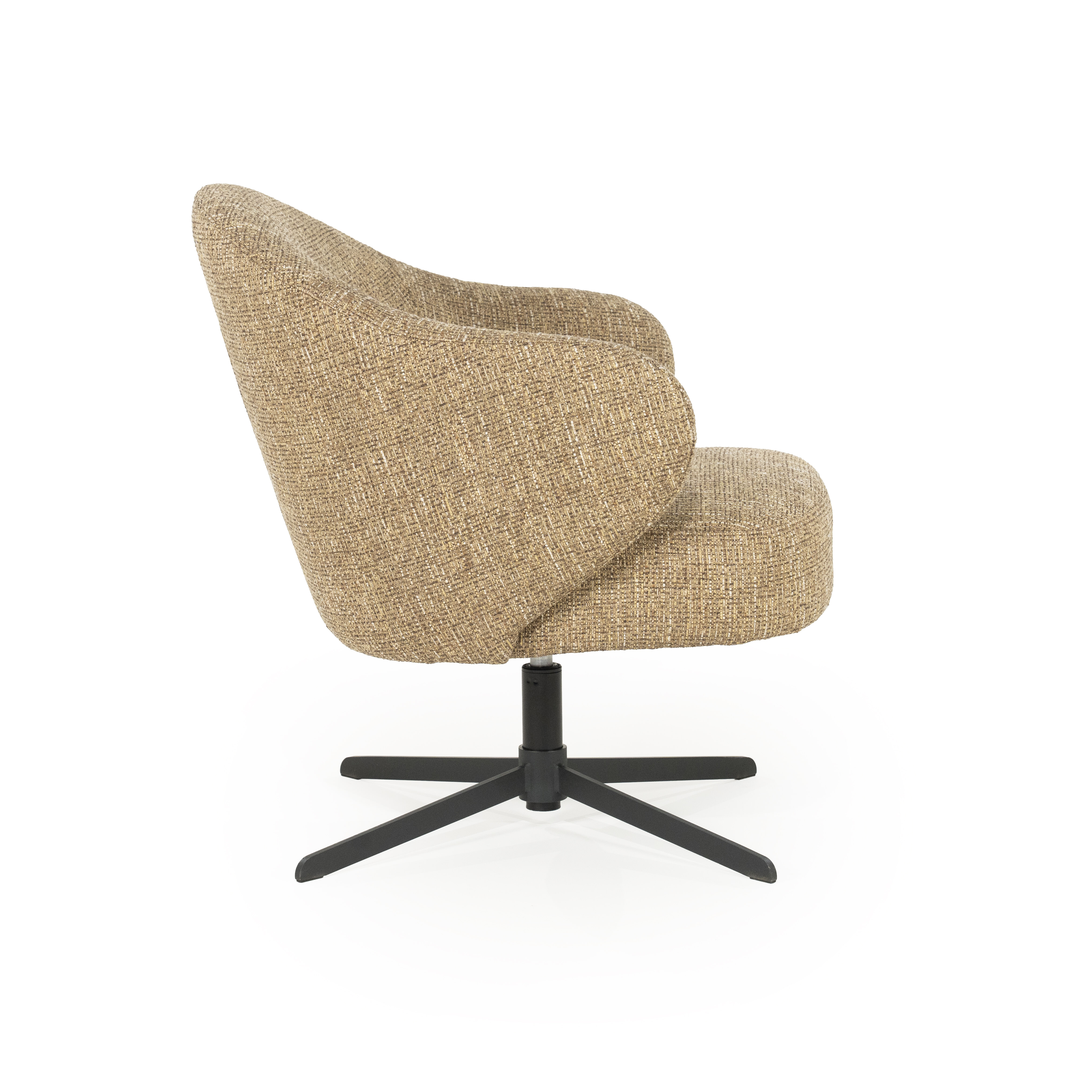 Eleonora Draaifauteuil 'Connor' kleur Mosterd
