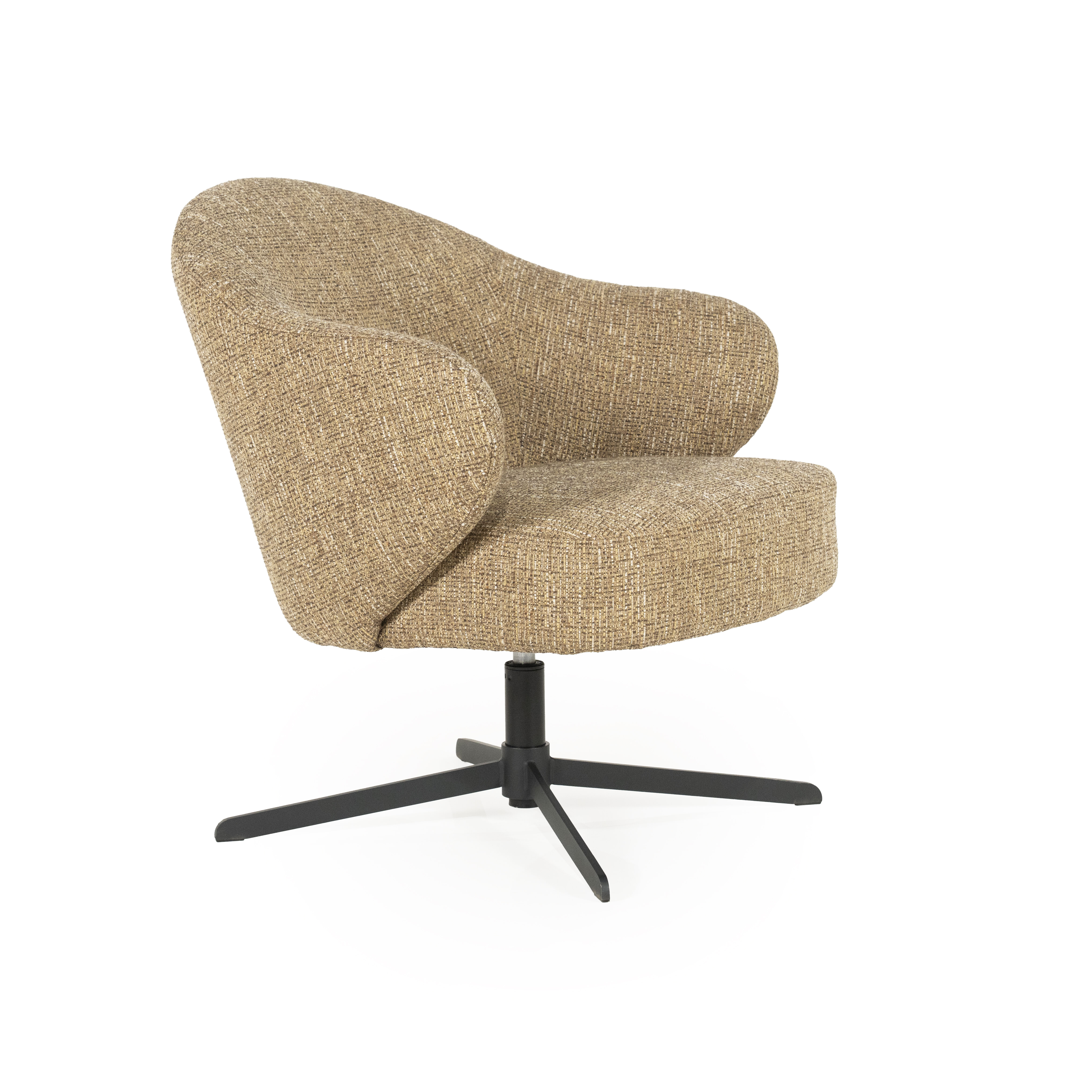 Eleonora Draaifauteuil 'Connor' kleur Mosterd