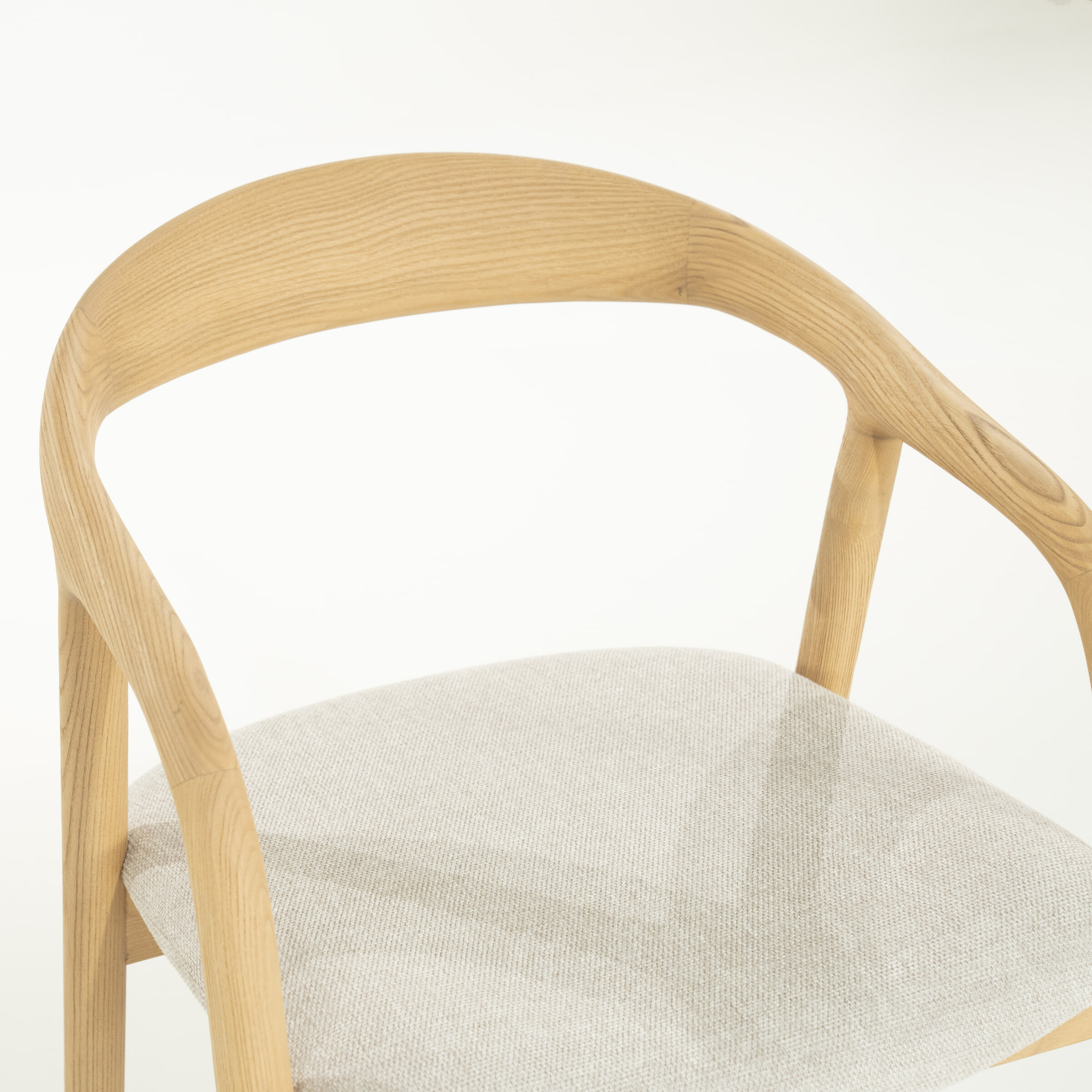 Eleonora Barstoel 'Rayven' Essen en stof, kleur Naturel (zithoogte 65cm)