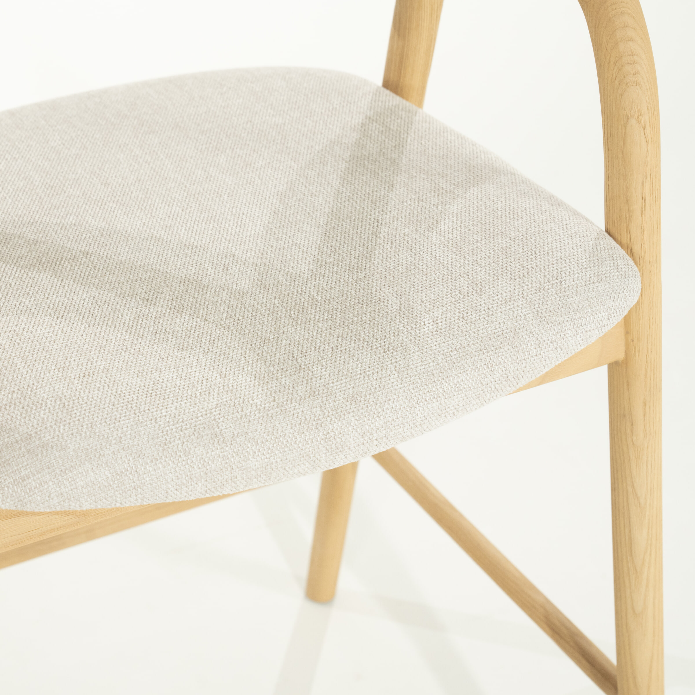 Eleonora Barstoel 'Rayven' Essen en stof, kleur Naturel (zithoogte 65cm)